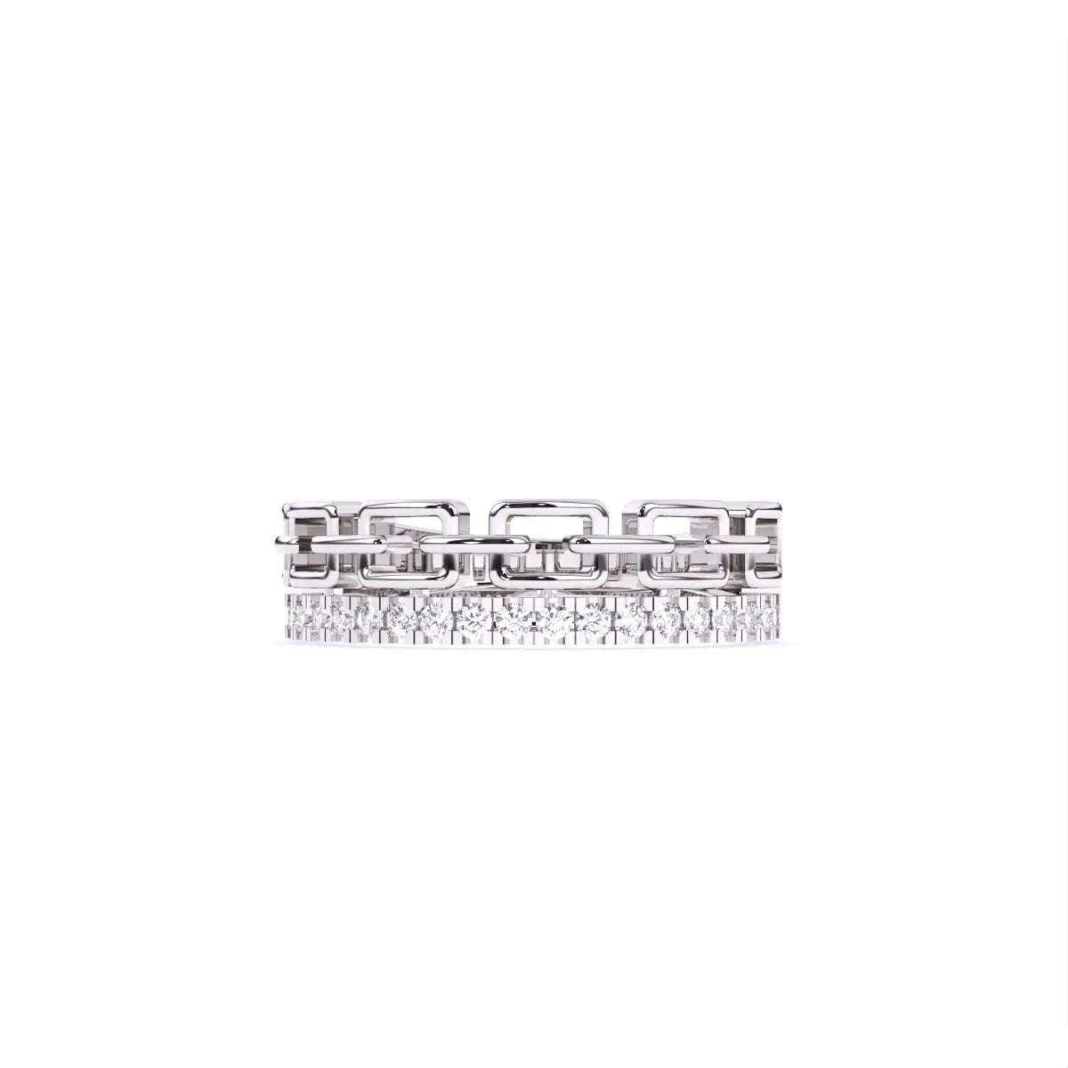 Elegance Linked Diamond Band Ring