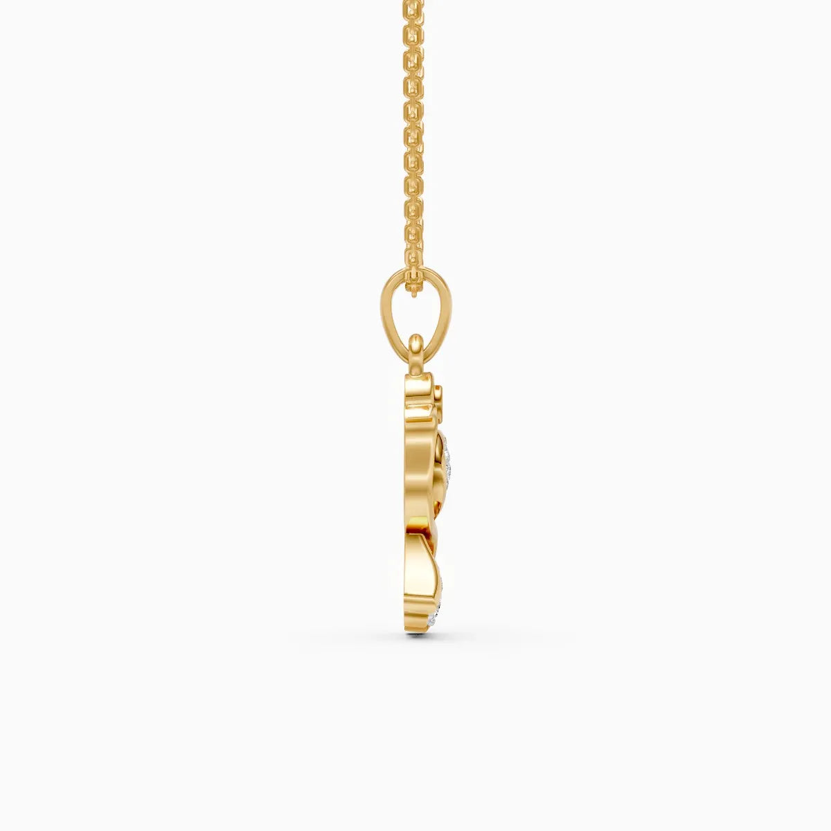 Feather-light Bird Charm Diamond Pendant