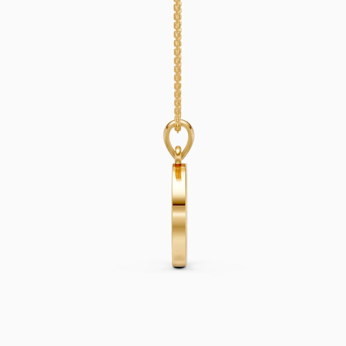 Half Halo Lab Diamond Circle Pendant