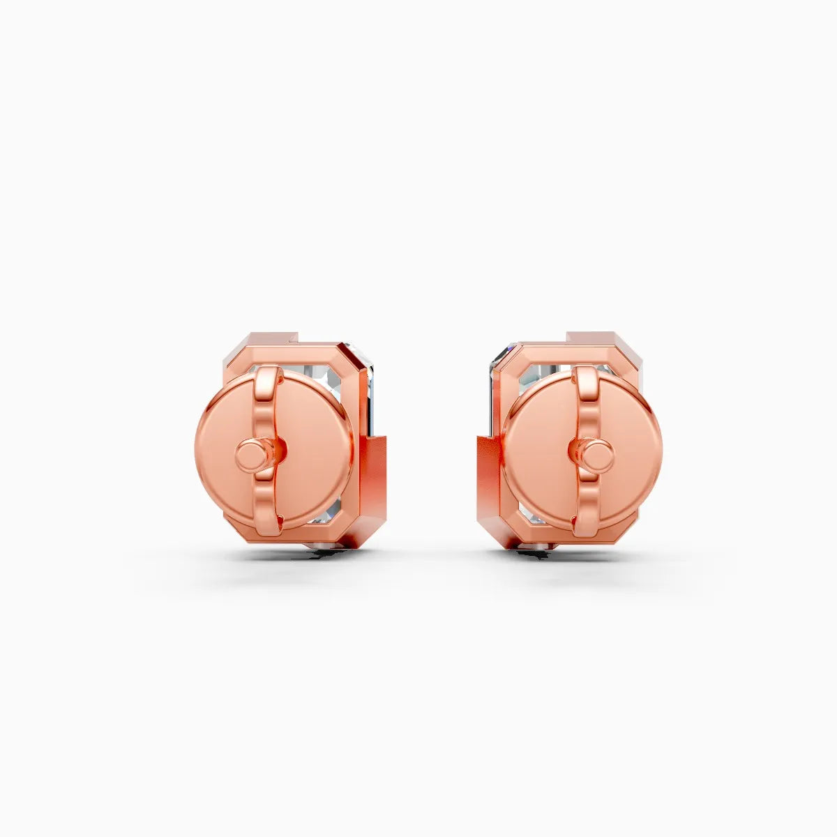 Emerald-Cut Solitaire Lab-Grown Diamond Stud Earrings