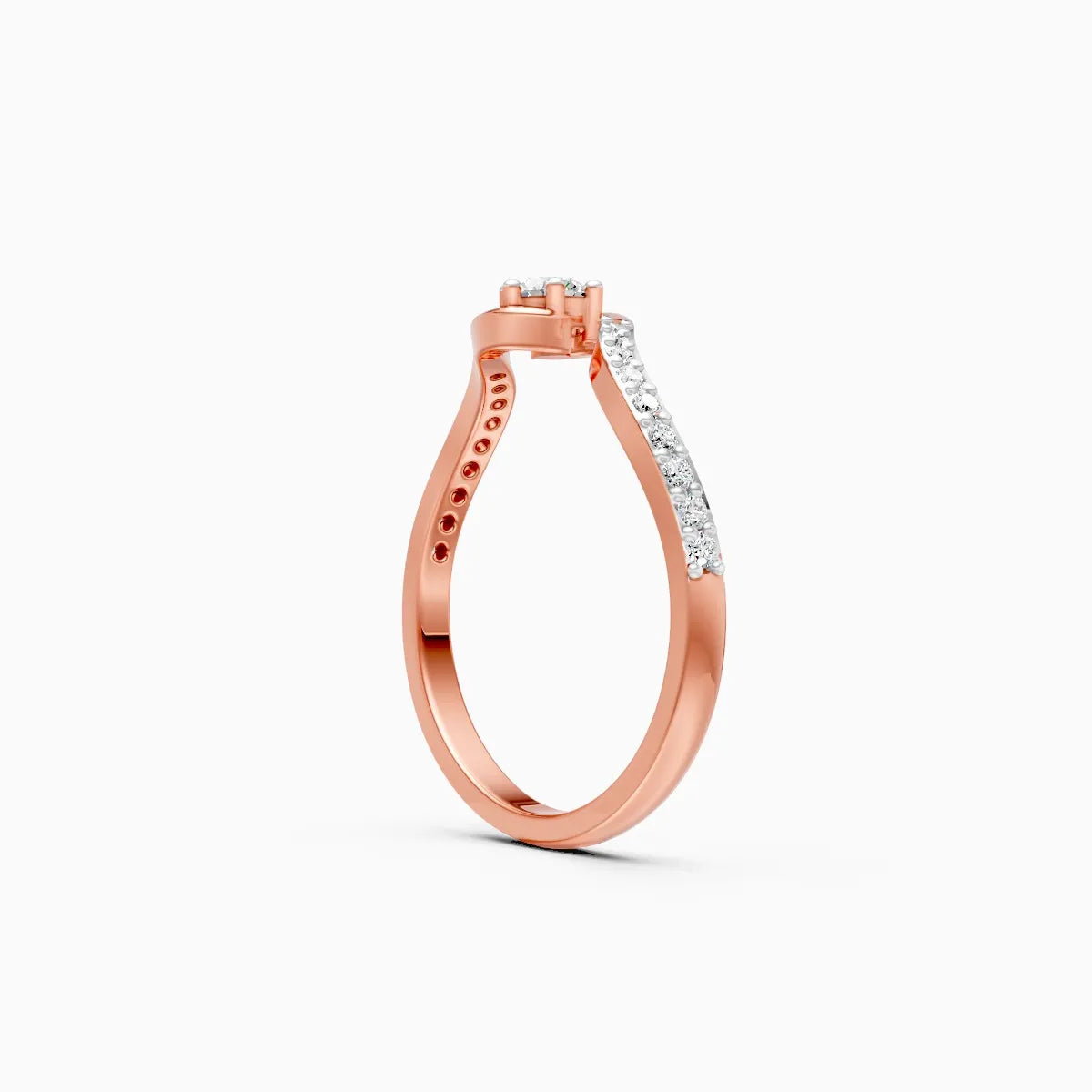 Modern Wave Lab Grown Diamond Ring