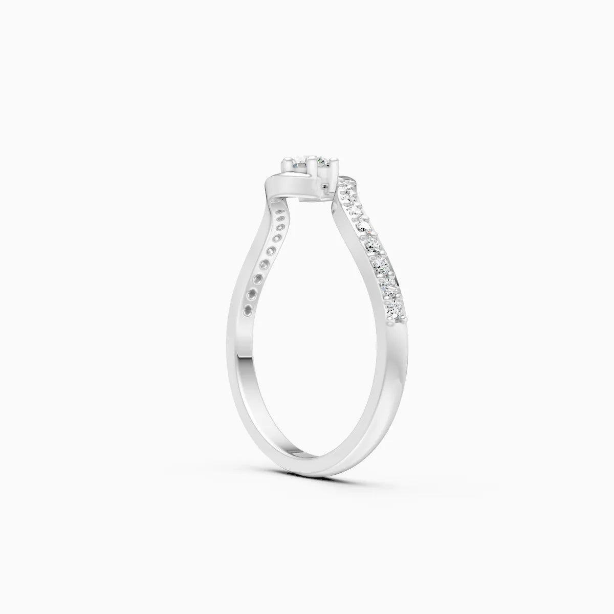 Modern Wave Lab Grown Diamond Ring
