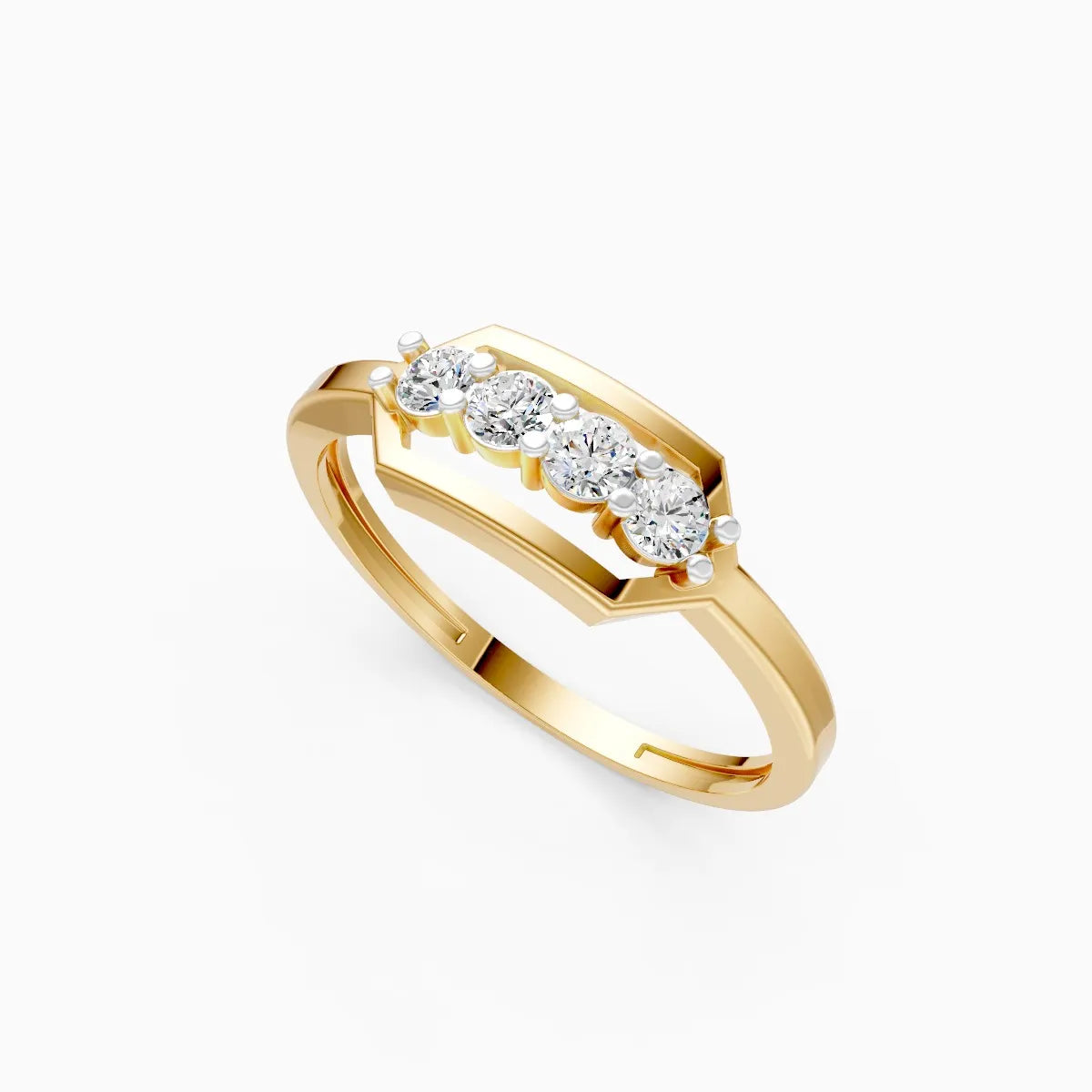 Diamond Row Bar Ring