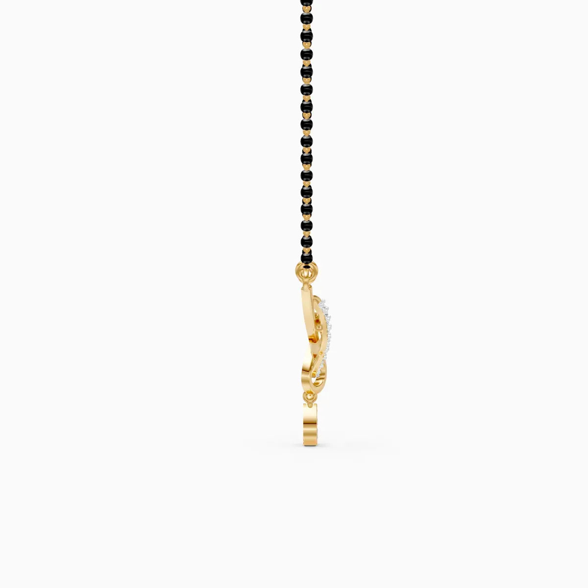 Simple Lab Diamond Pendant Mangalsutra