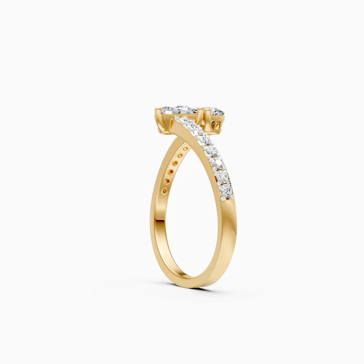 Twin Spark Lab Grown Diamond Ring