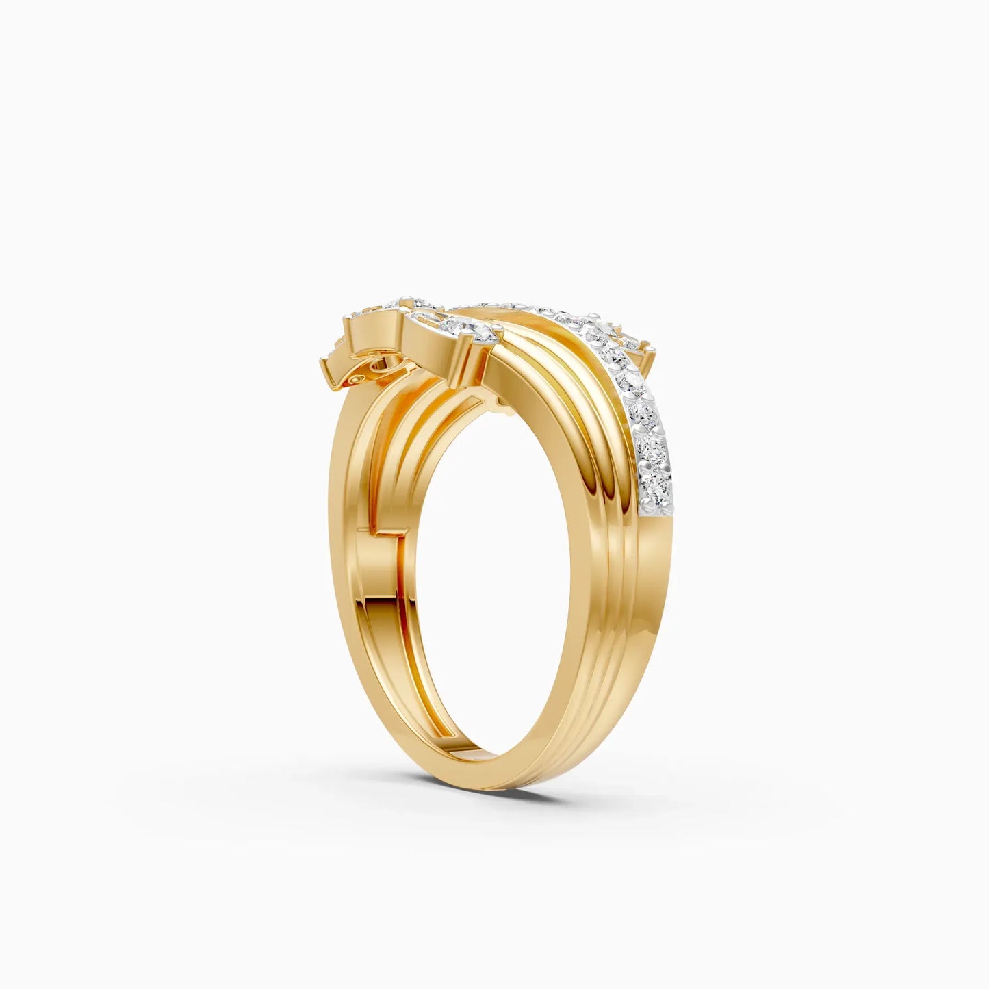 Pear-Cut Leaf Diamond Ring
