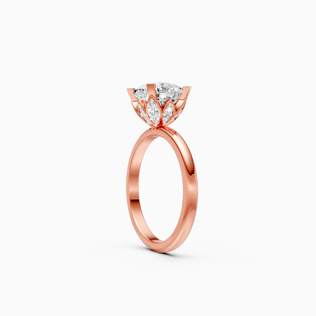 Sleek Solitaire Diamond Engagement Ring