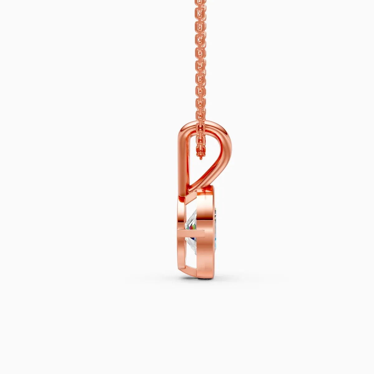 Oval Solitaire Lab Grown Diamond Pendant