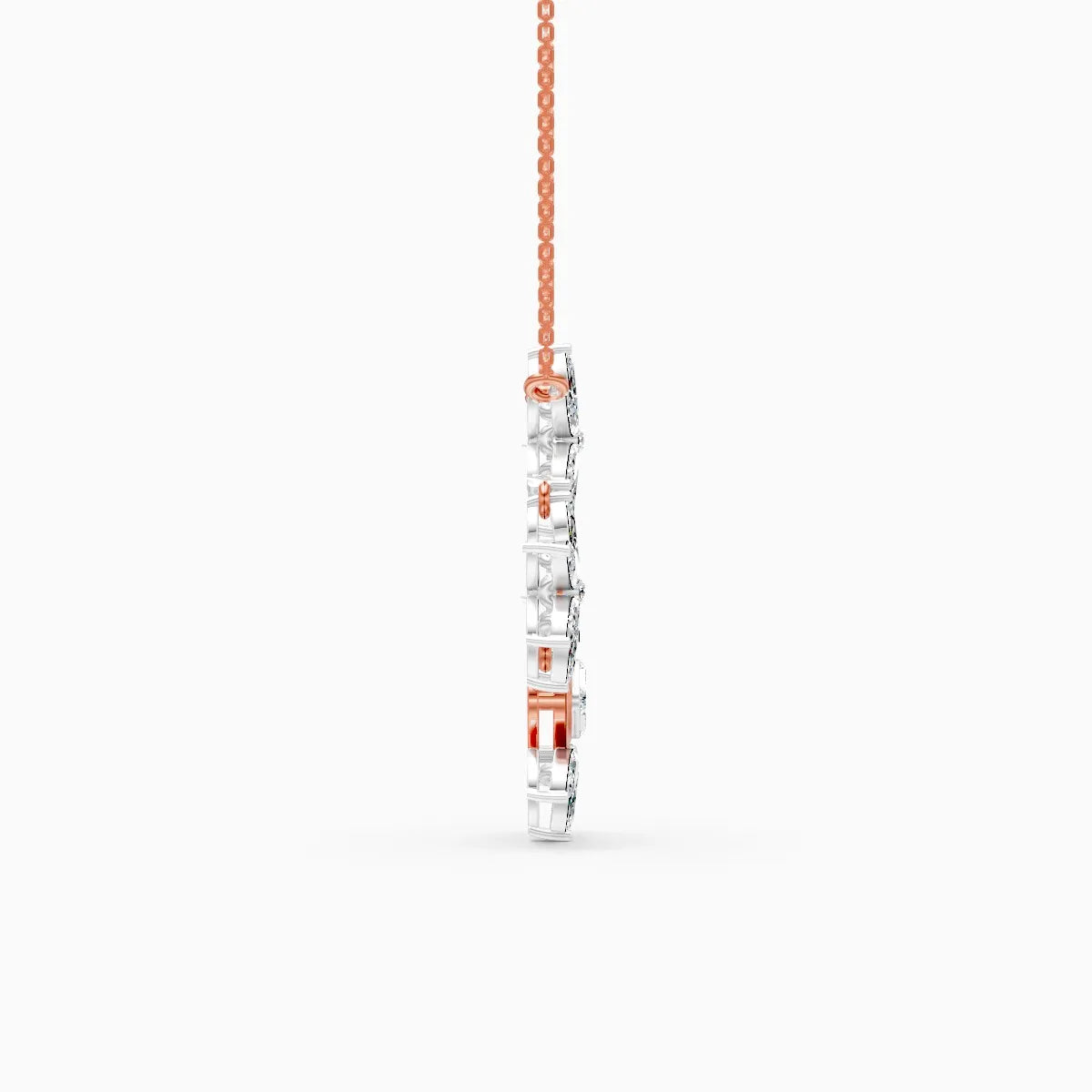 Floral Marquise Lab Grown Diamond Necklace