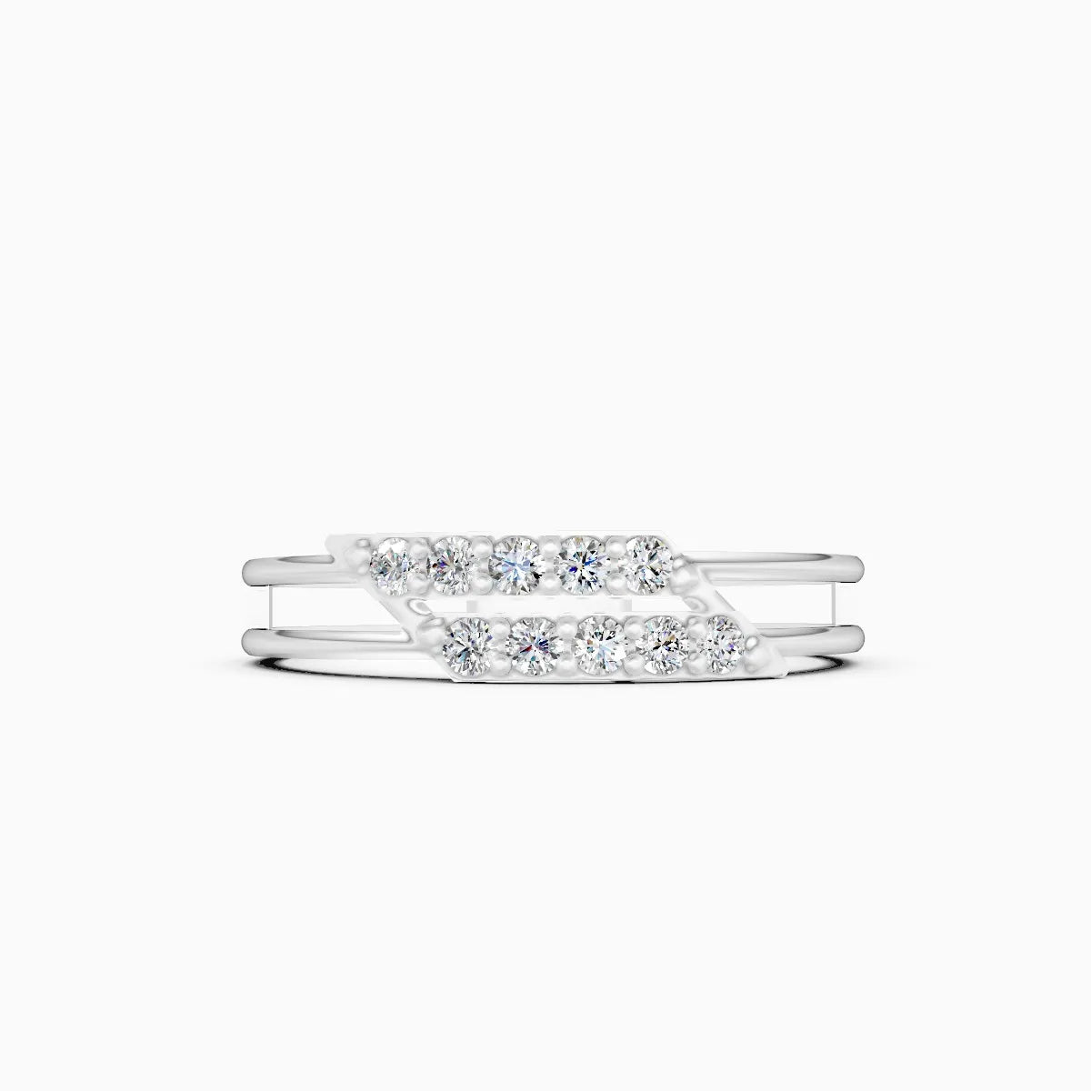 Twin Bar Diamond Ring