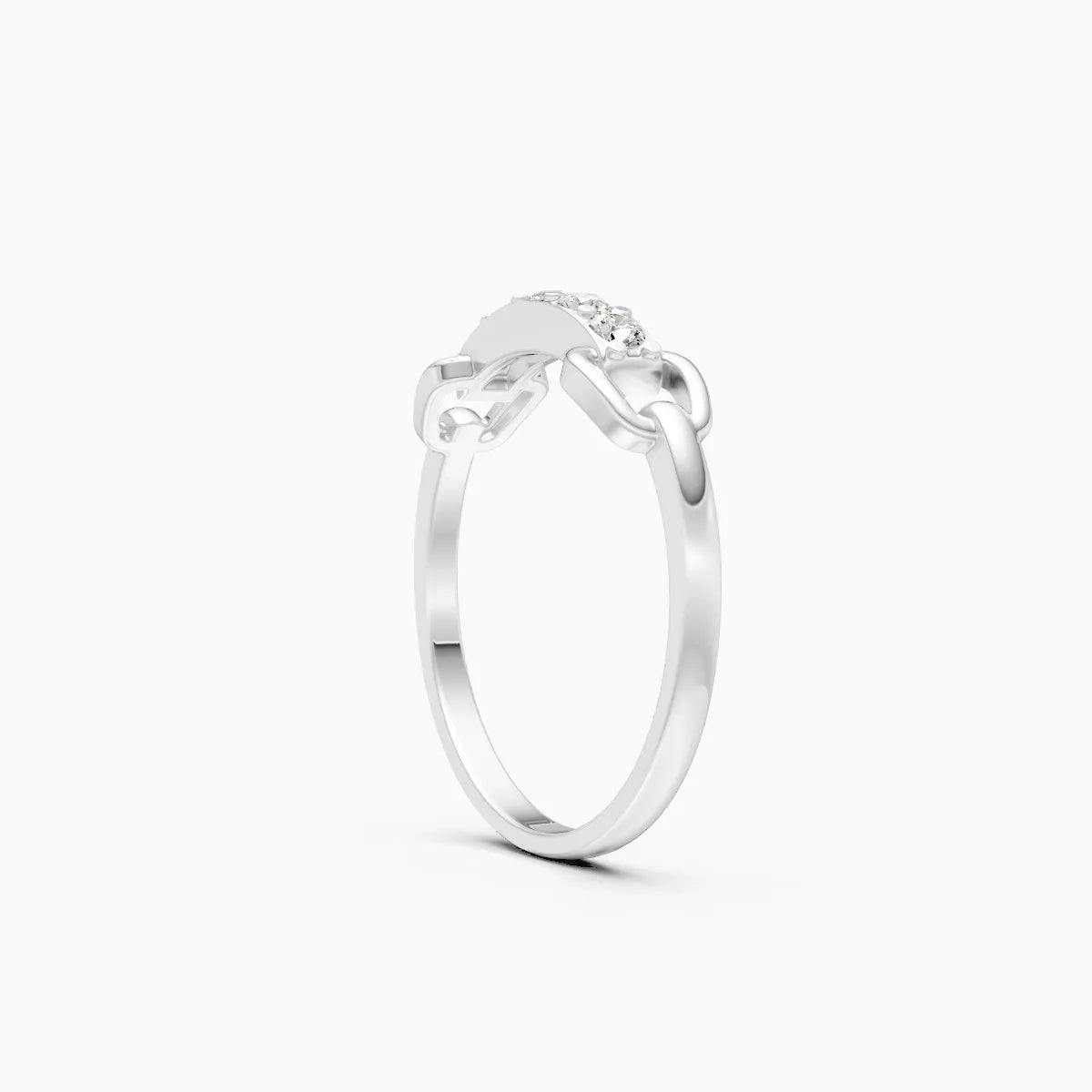 Diamond Chain Bar Ring