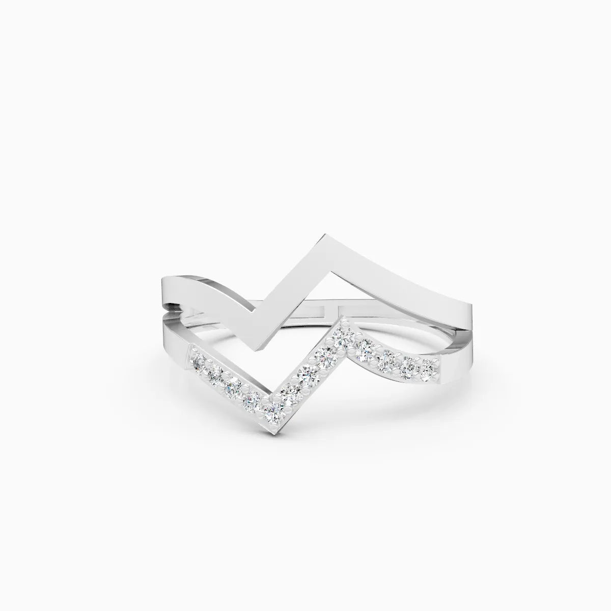Dual Chevron Diamond Band