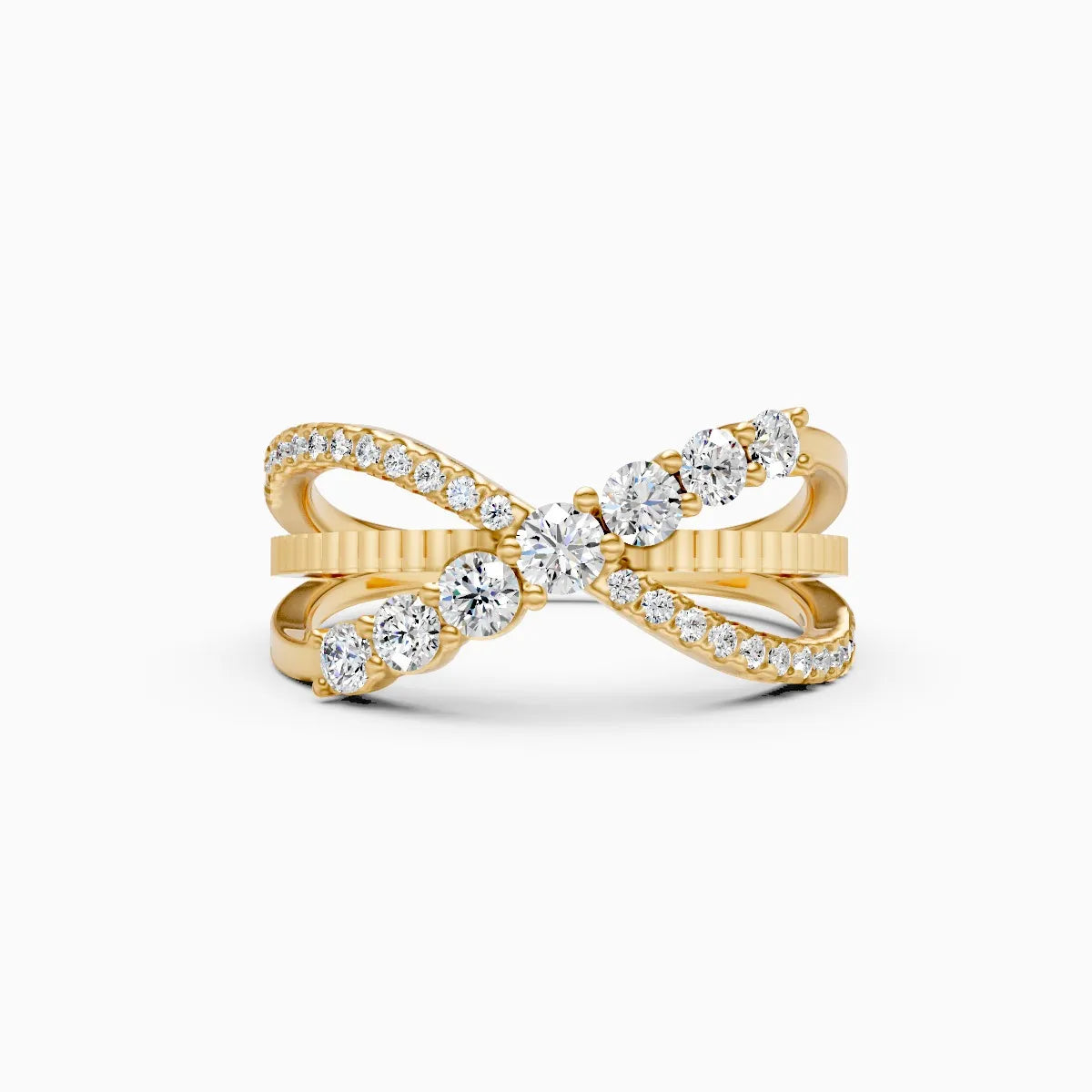 Infinity Cross Lab Grown Diamond Ring