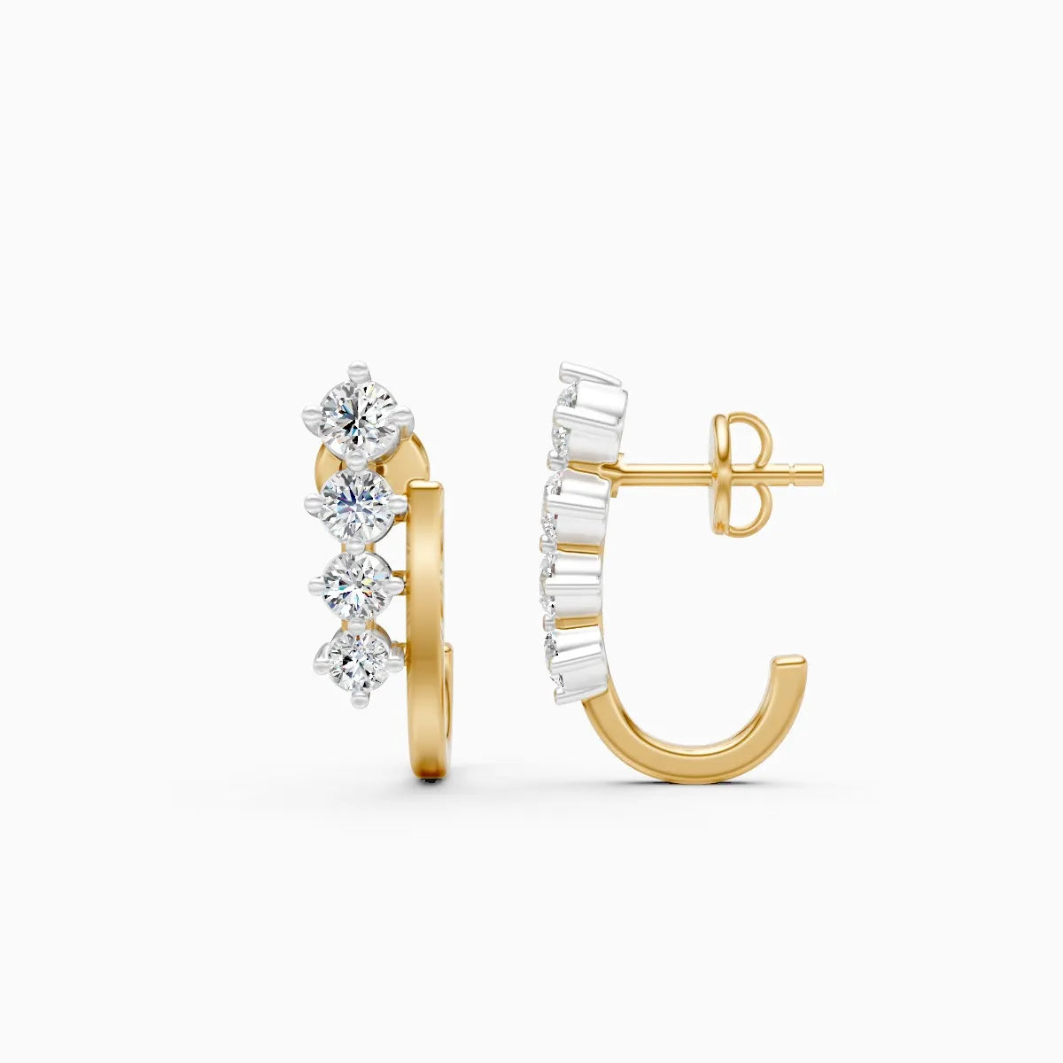 Modern Line Lab Grown Diamond Earrings