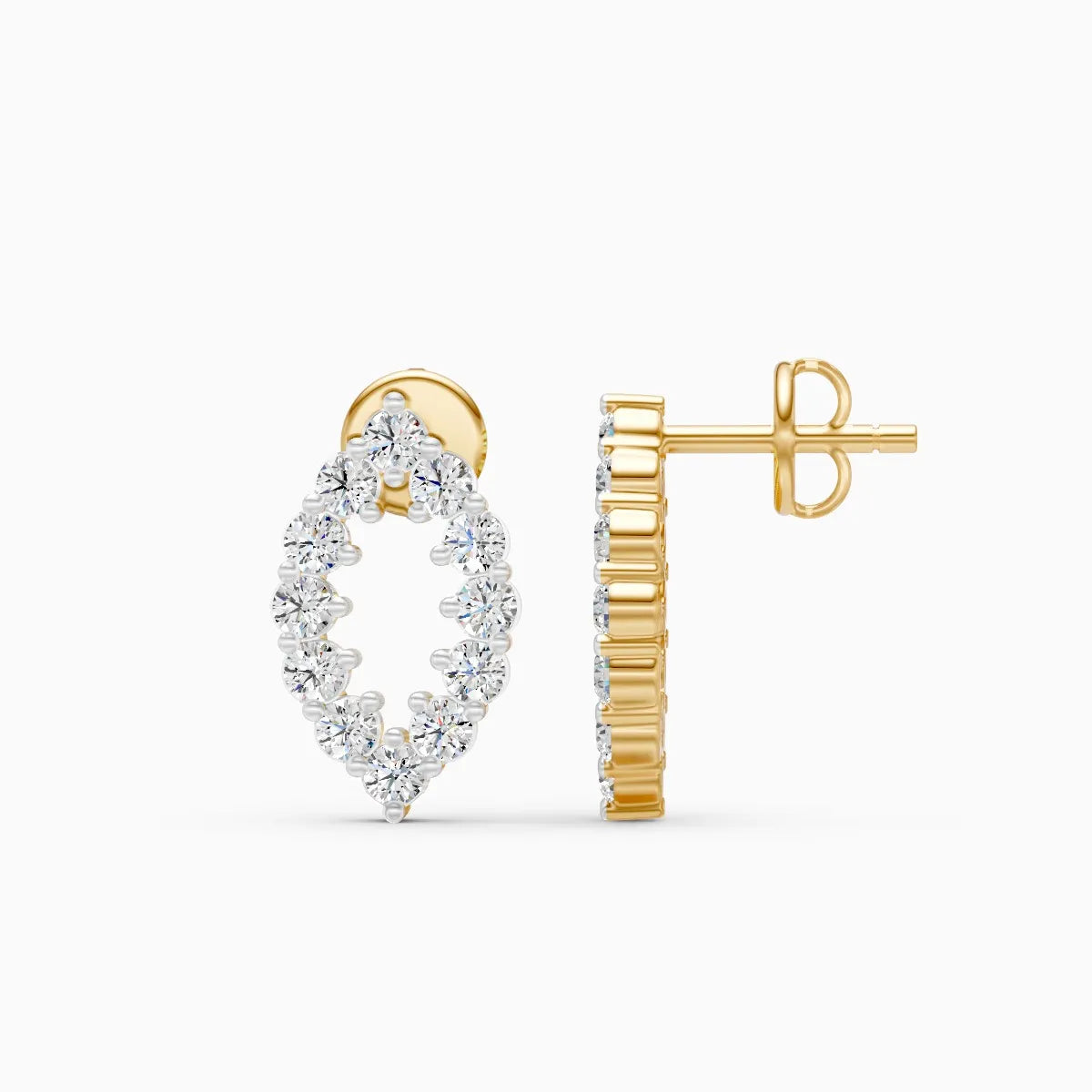 Marquise Petal Lab Grown Diamond Earrings