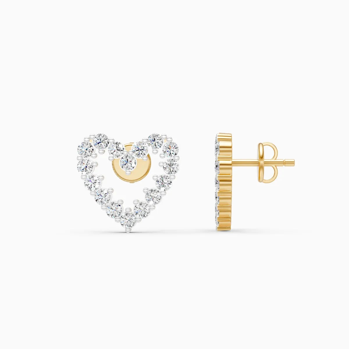 Celeste Heart Lab Grown Diamond Studs