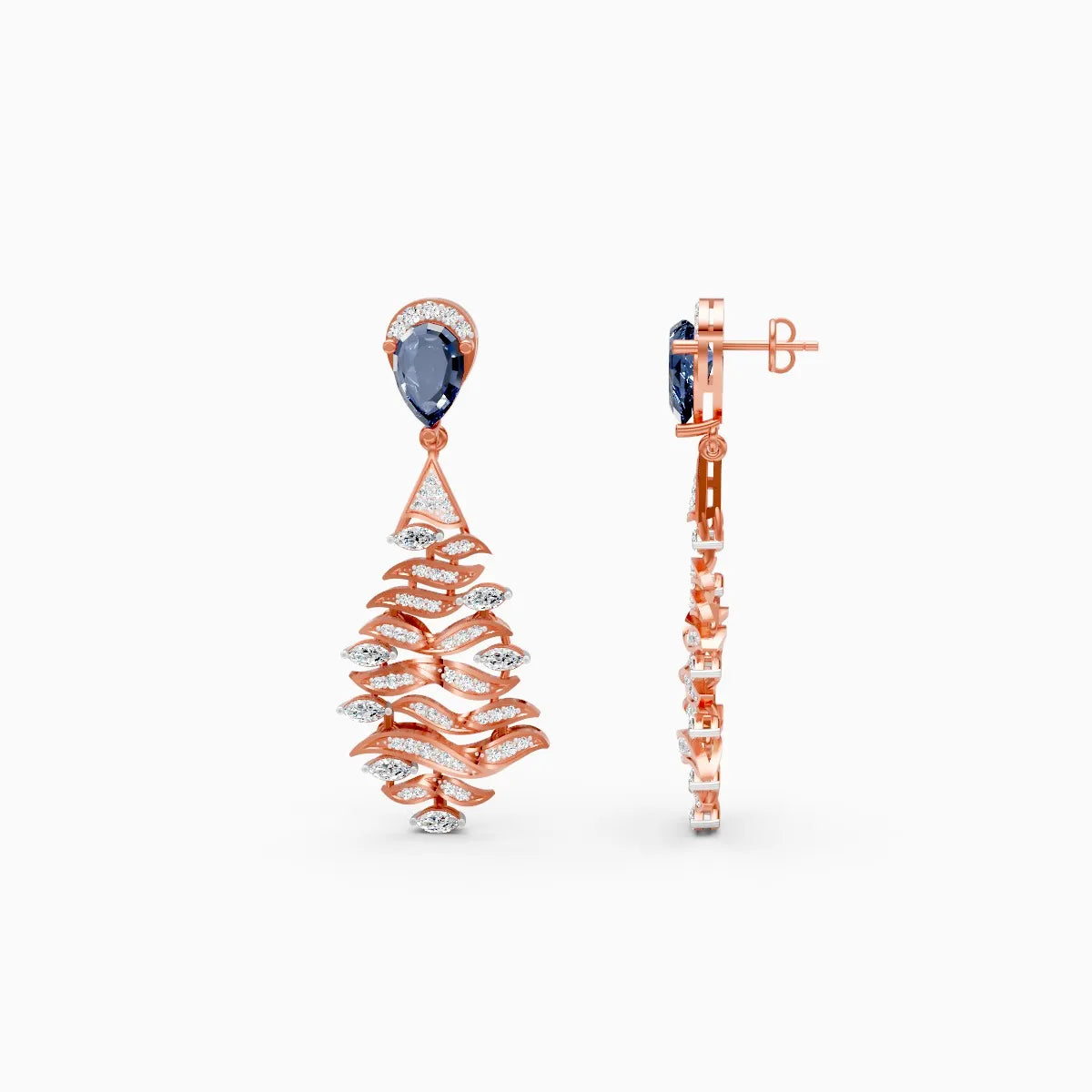 Ocean Drape Lab Grown Diamond Earrings