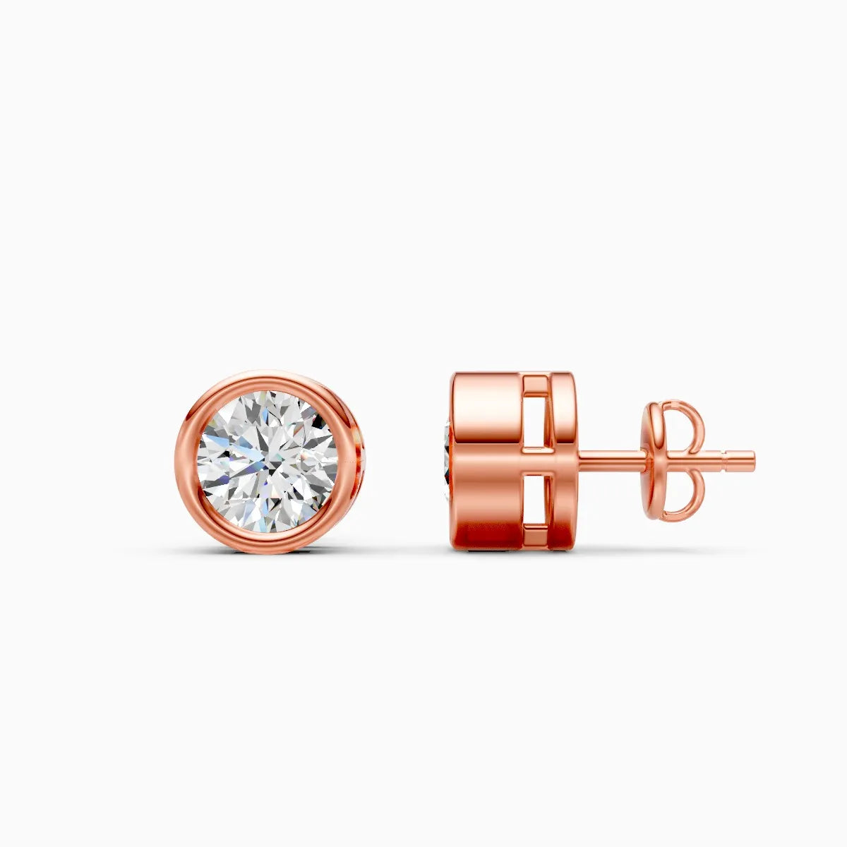 Everyday Glam Solitaire Diamond Stud Earrings
