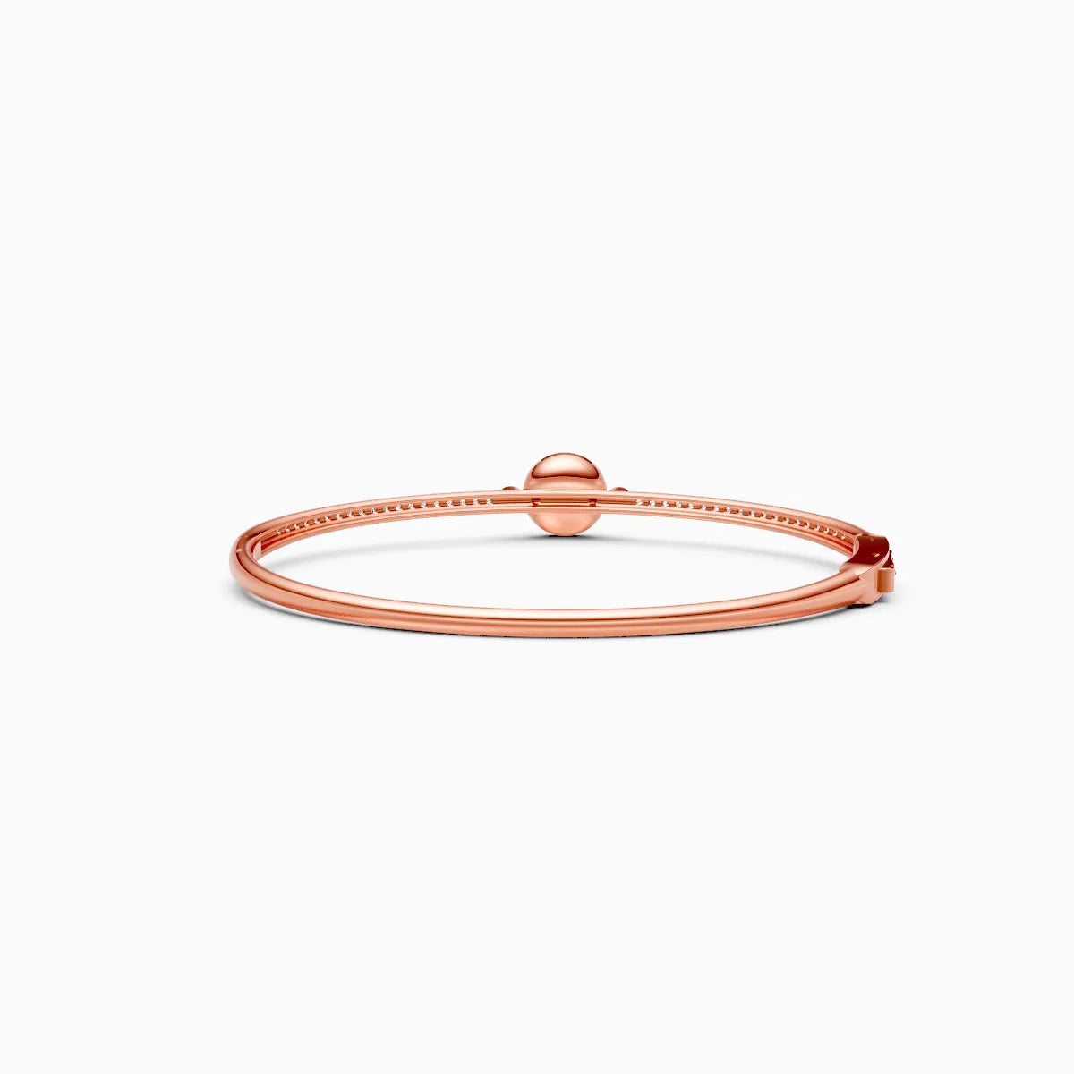 Sleek Diamond Band Bracelet Featuring Central Solitaire