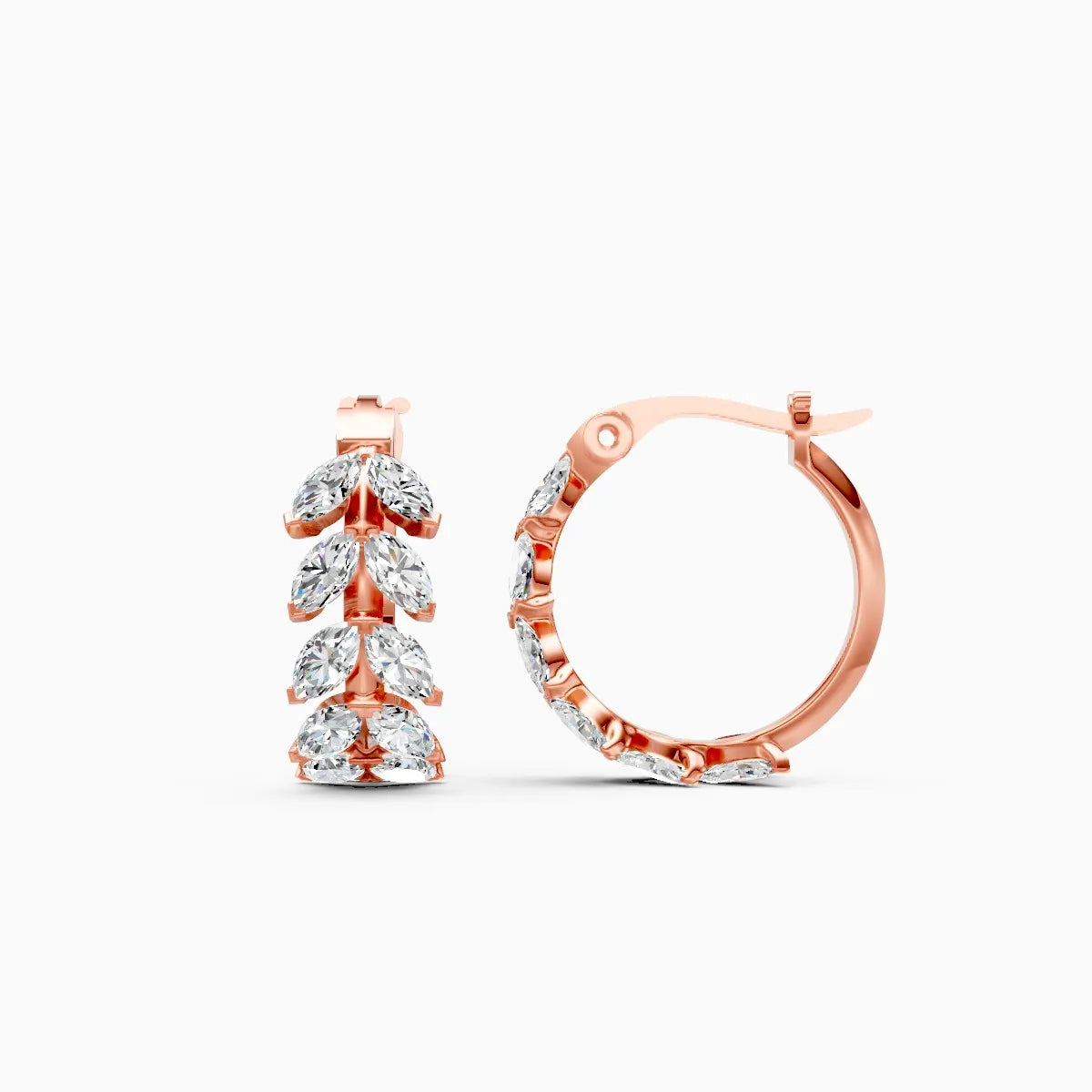 Elegant Marquise Flow Hoop Earrings