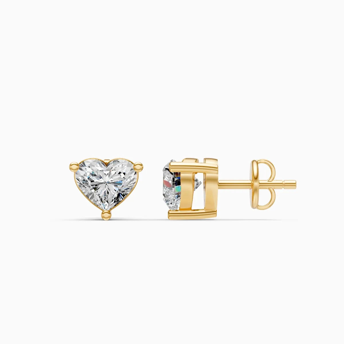 Forever Love Heartlight Diamond Solitaire Studs