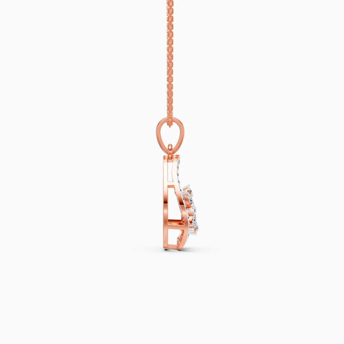 TearDrop Bloom Diamond Pendant with Marquise Petals