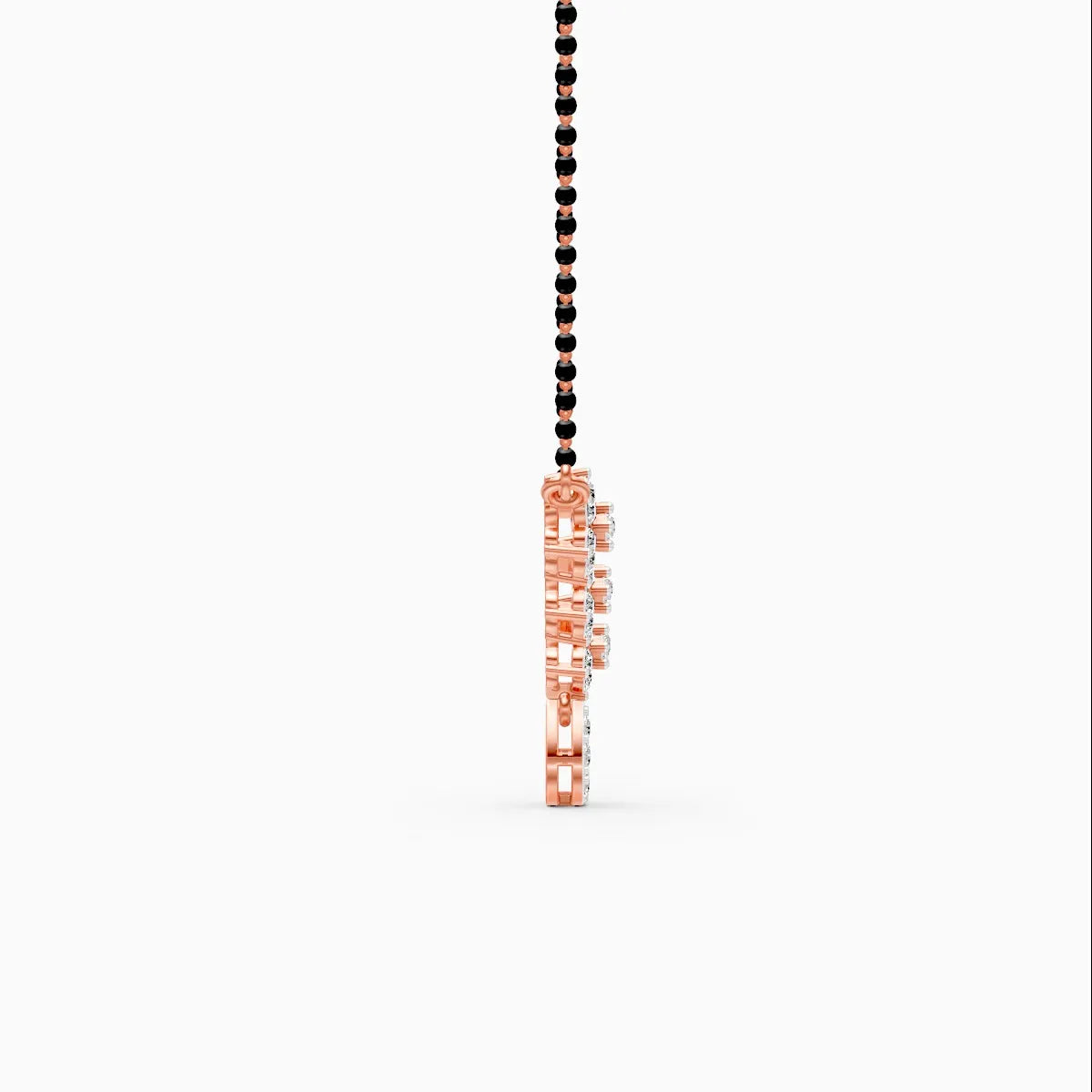 Dangling Flower Style Lab Diamond Mangalsutra