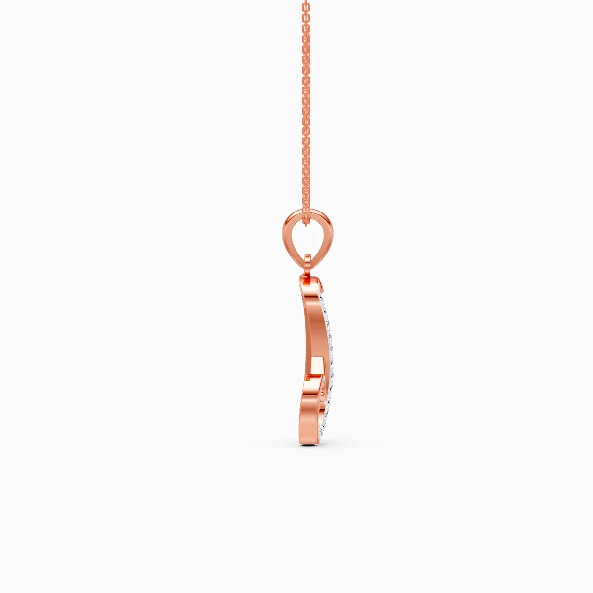 Diamond-Streaked A Alphabet Drop Pendant