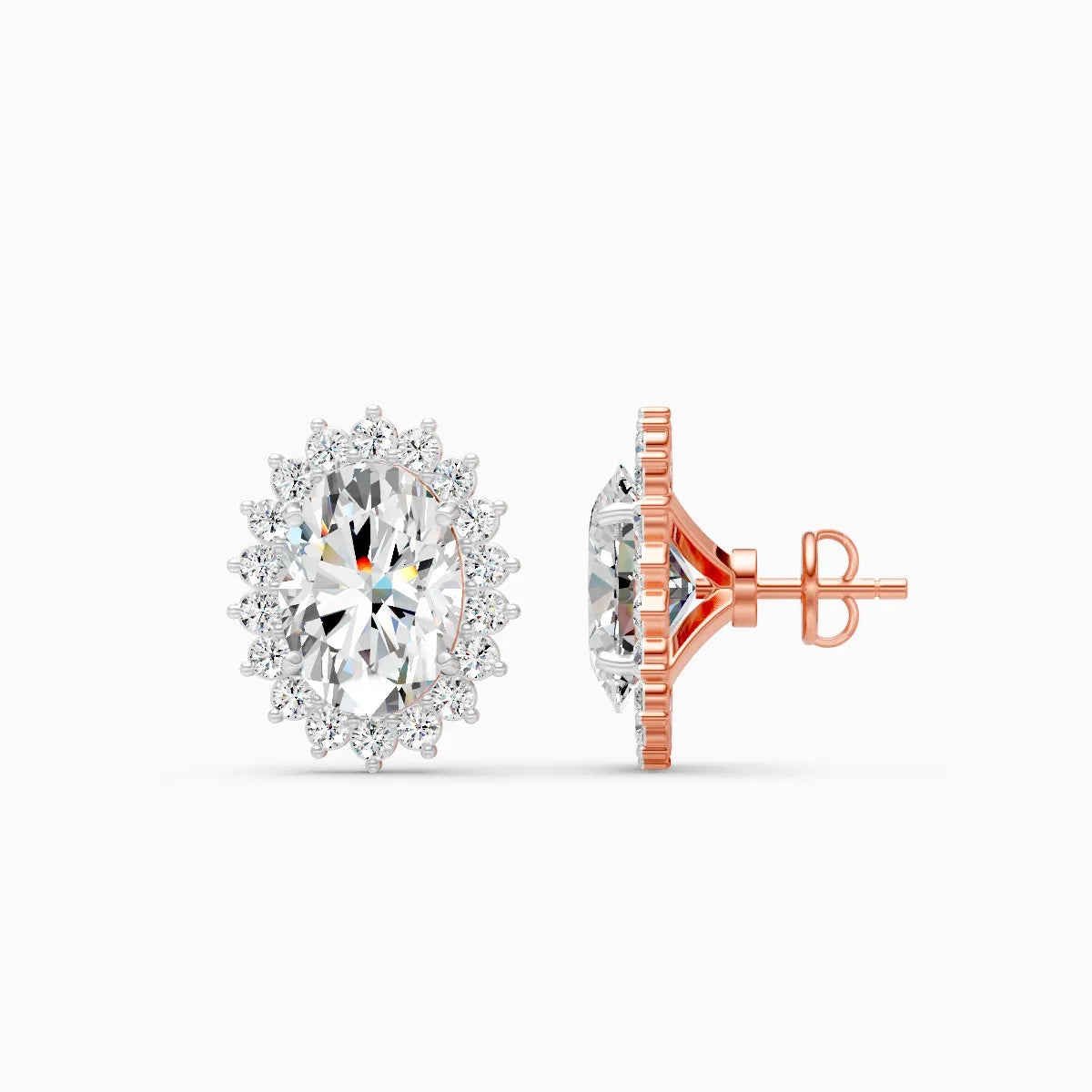 Petite Halo Diamond Studs