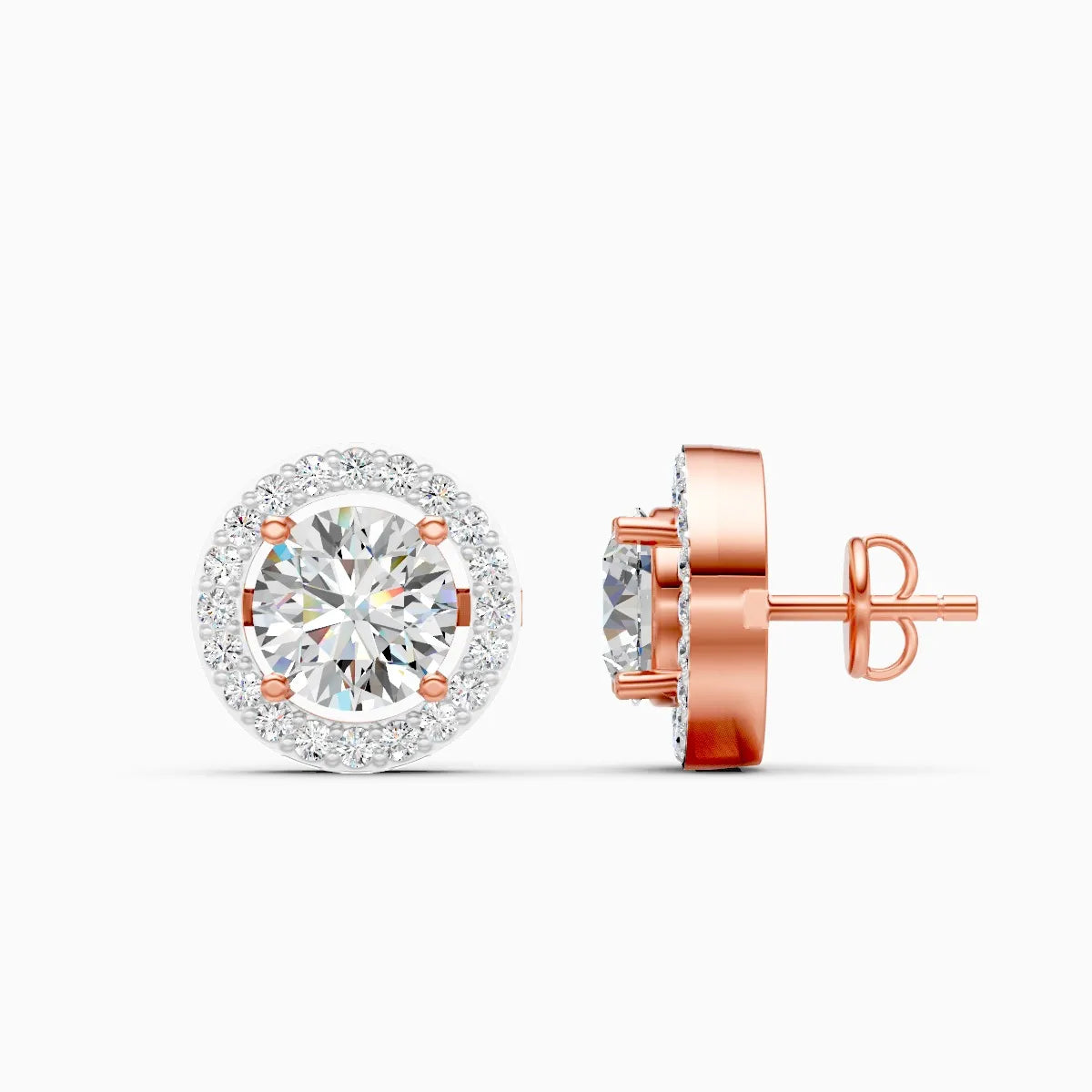 Whispering Halo Diamond Studs