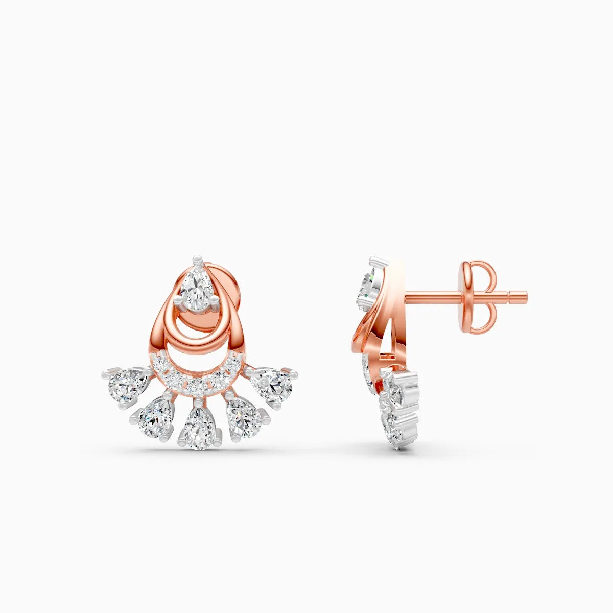 Opaline Feather Lab-Grown Diamond Earrings