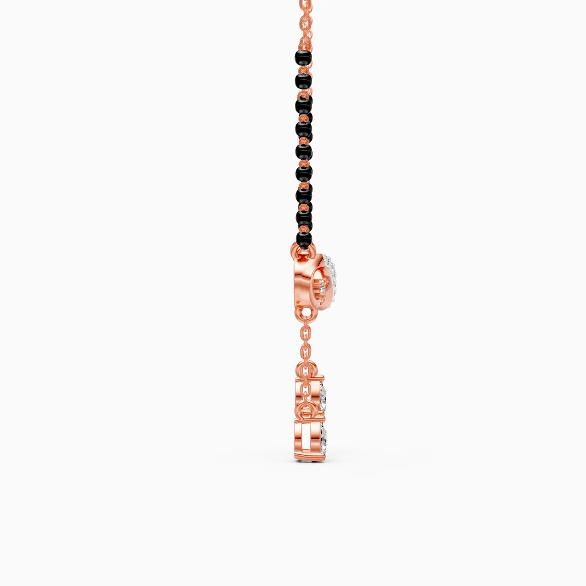Stylist Infinity Mangalsutra With Diamond Drop Pendants