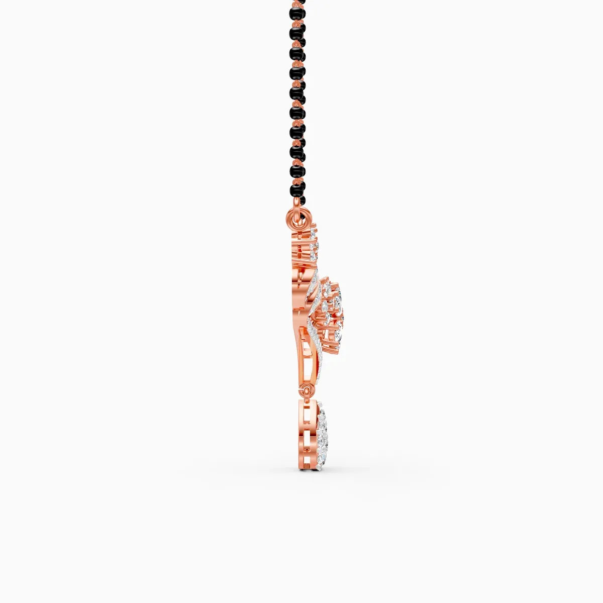 Blossom Bridal Tear-Drop Diamond Mangalsutra