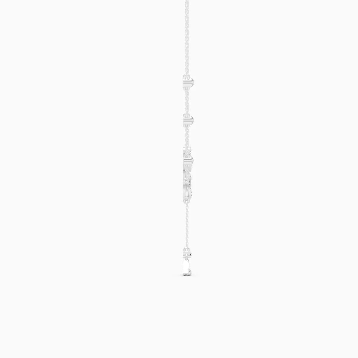 Modern Edge Triangle Charm Diamond Necklace