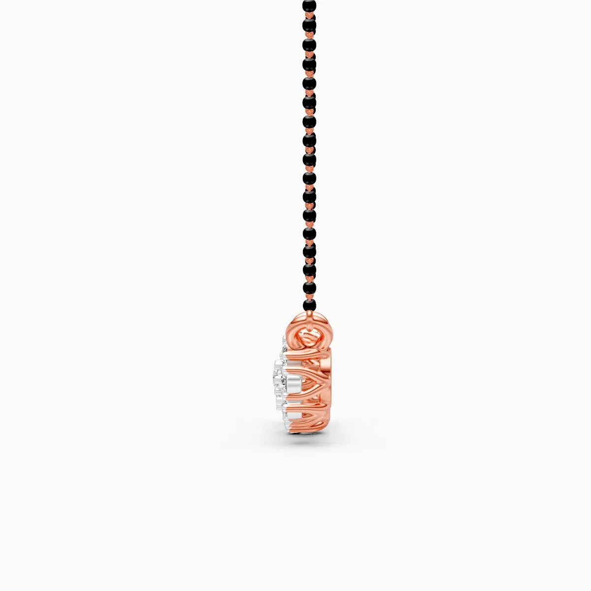 Floral Love 3-Charm Diamond Pendant Mangalsutra