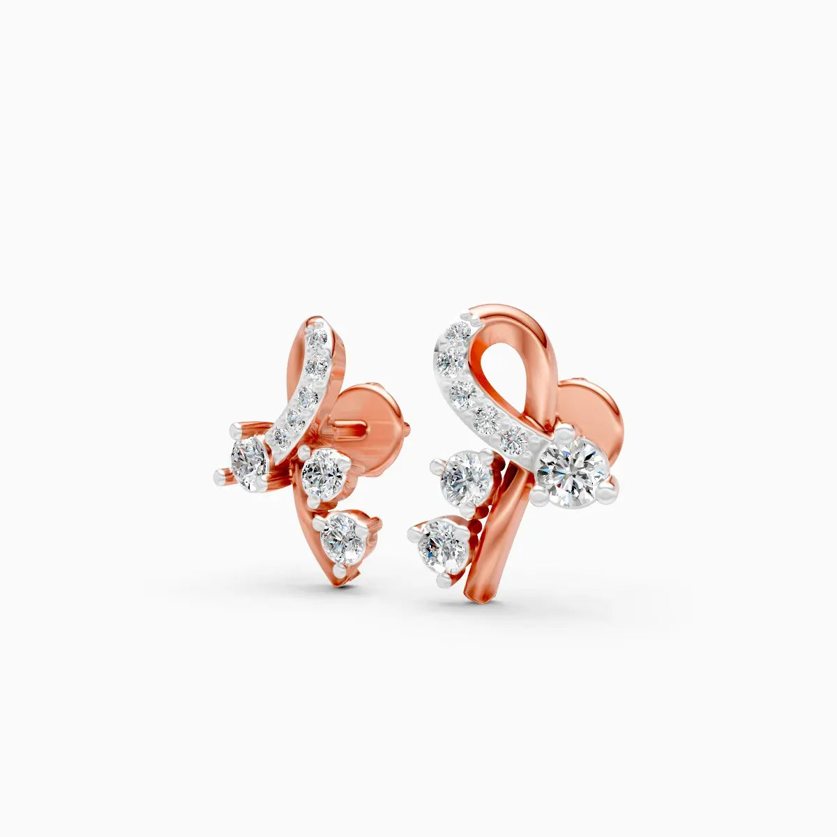Round Diamond Twist Studs