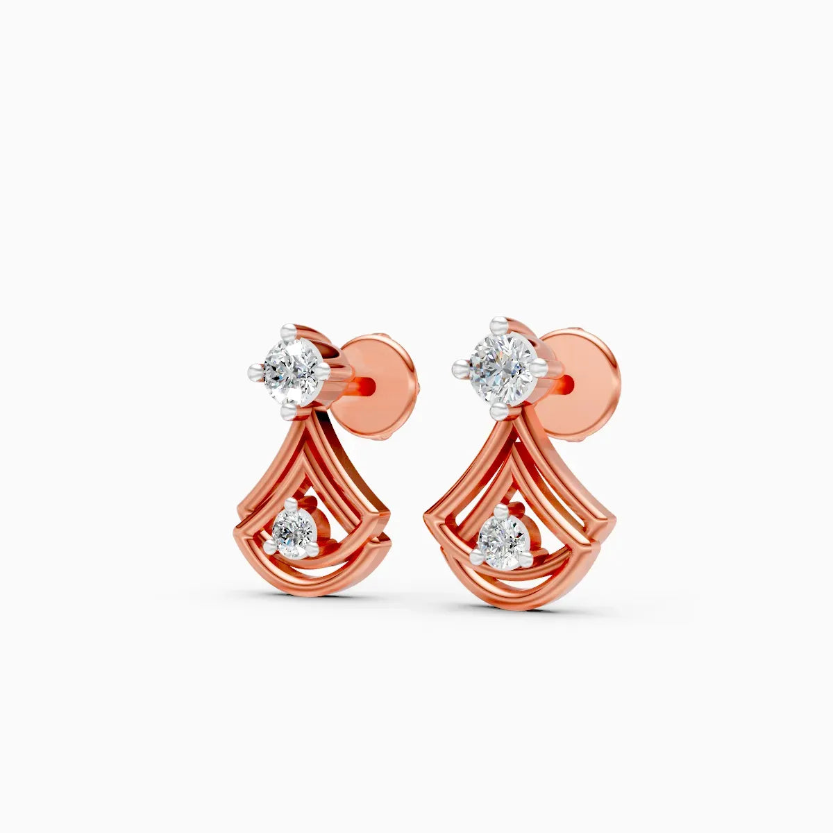 Dual Curve Diamond Studs