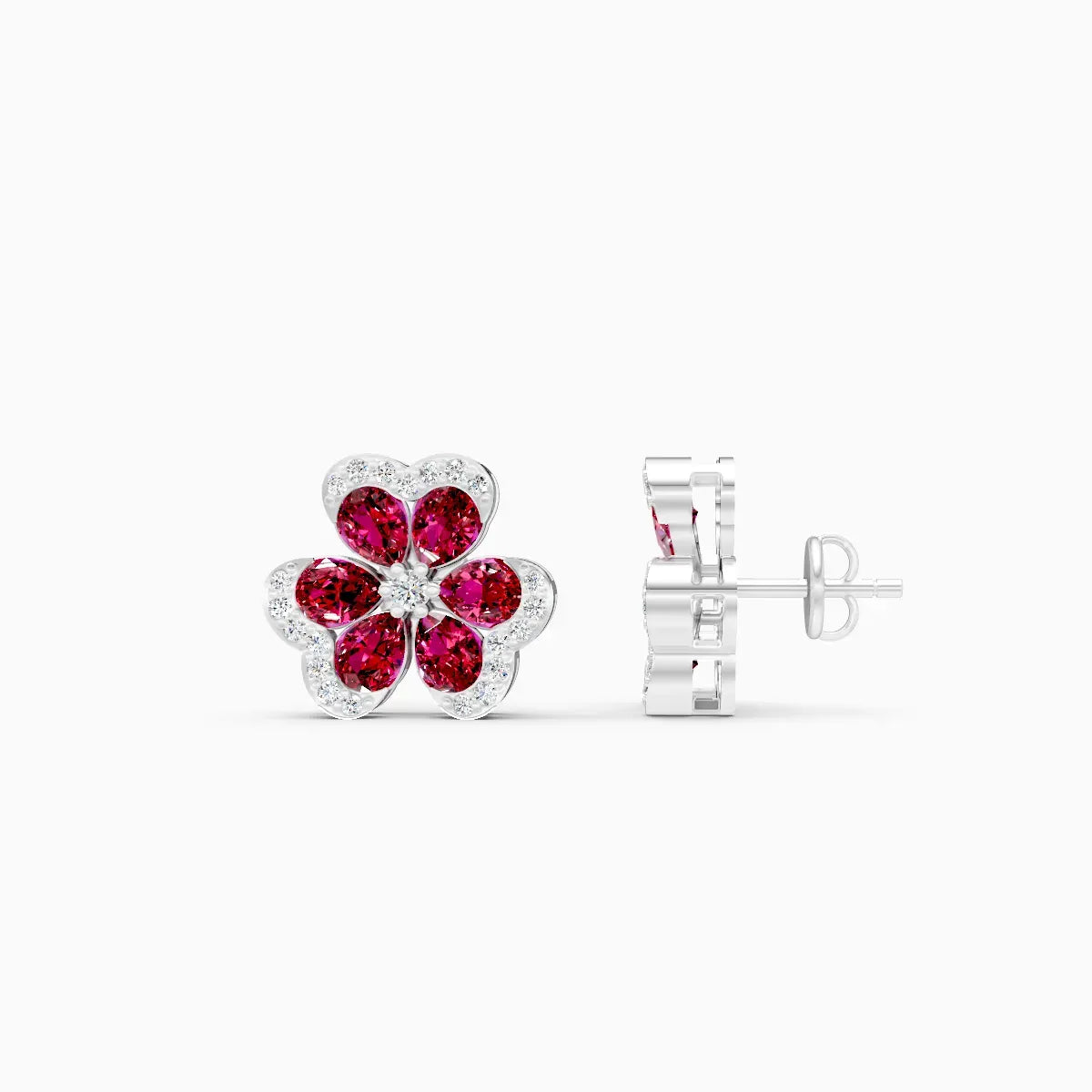 Floral Cluster Stud Earrings