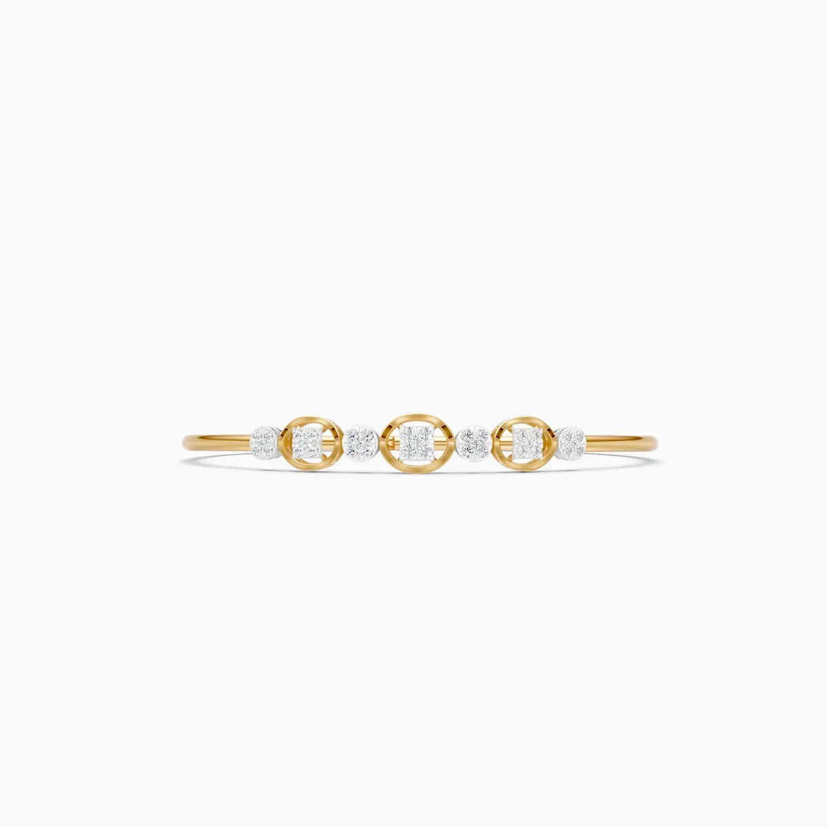 Delicate Triple Charm Diamond Bracelet