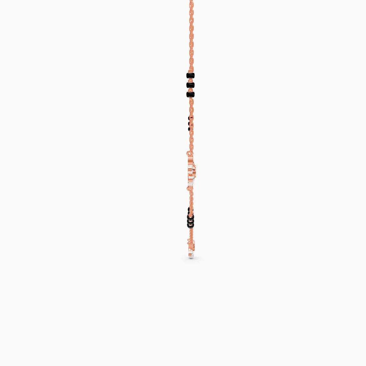 Everyday Floral Charm Small Diamond Mangalsutra