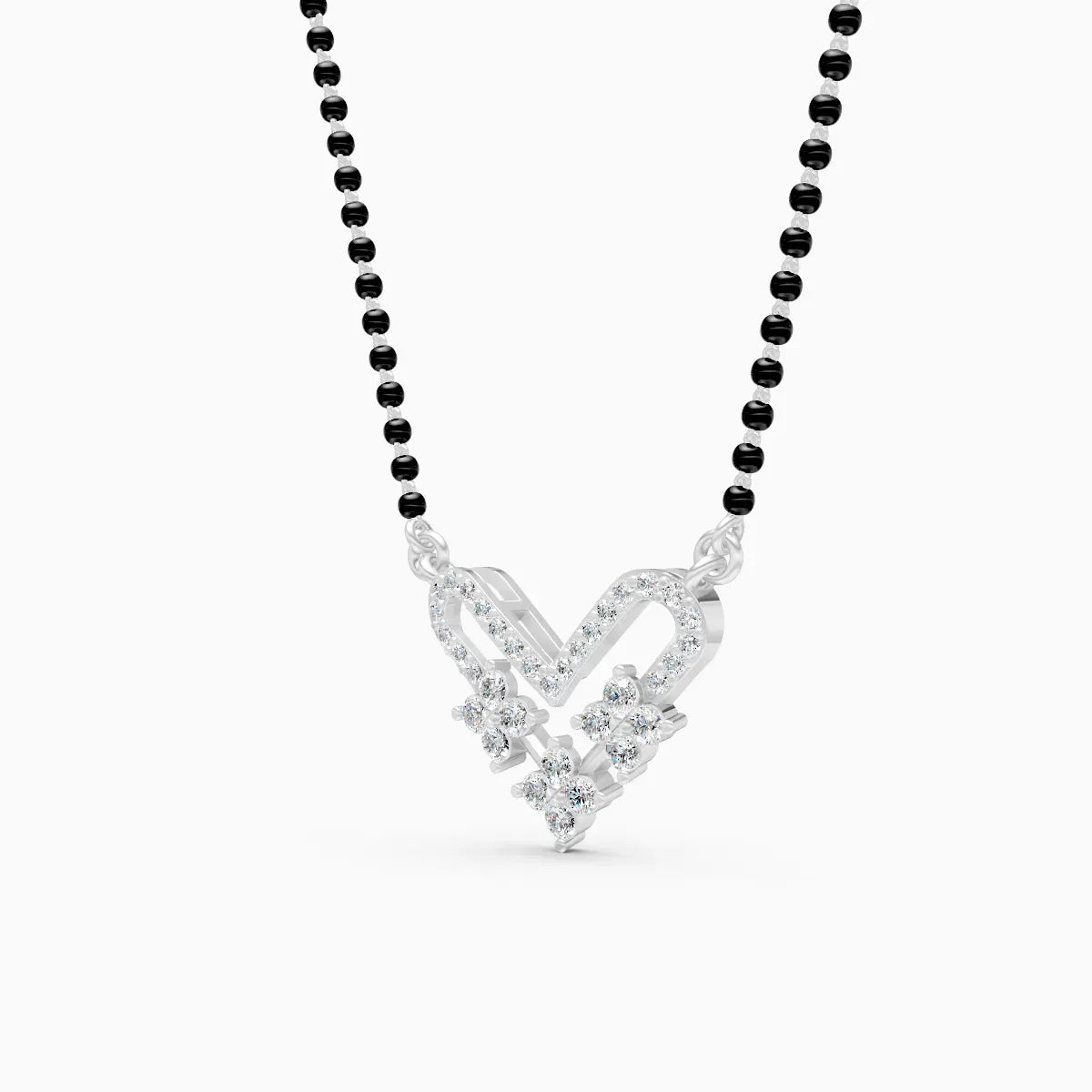 V Shape Lab Grown Diamond Mangalsutra