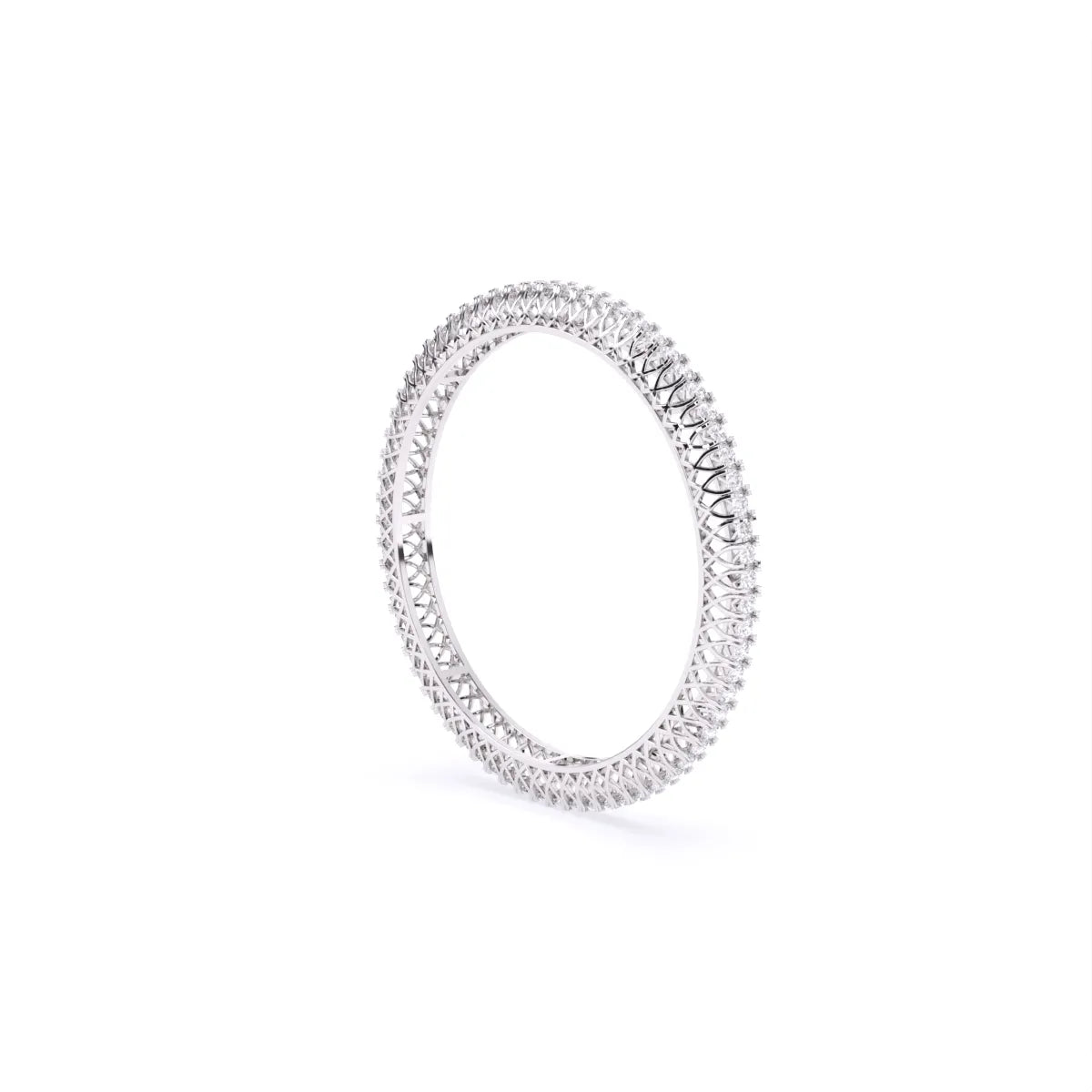 Solitaire Lab Grown Diamond Gold Bangles