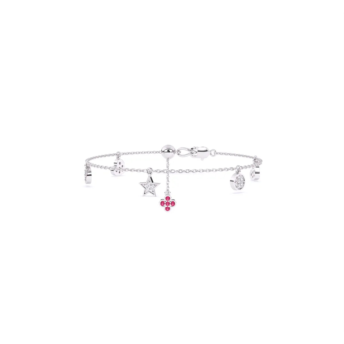 Multi Stone Hanging Lab Diamond Bracelet