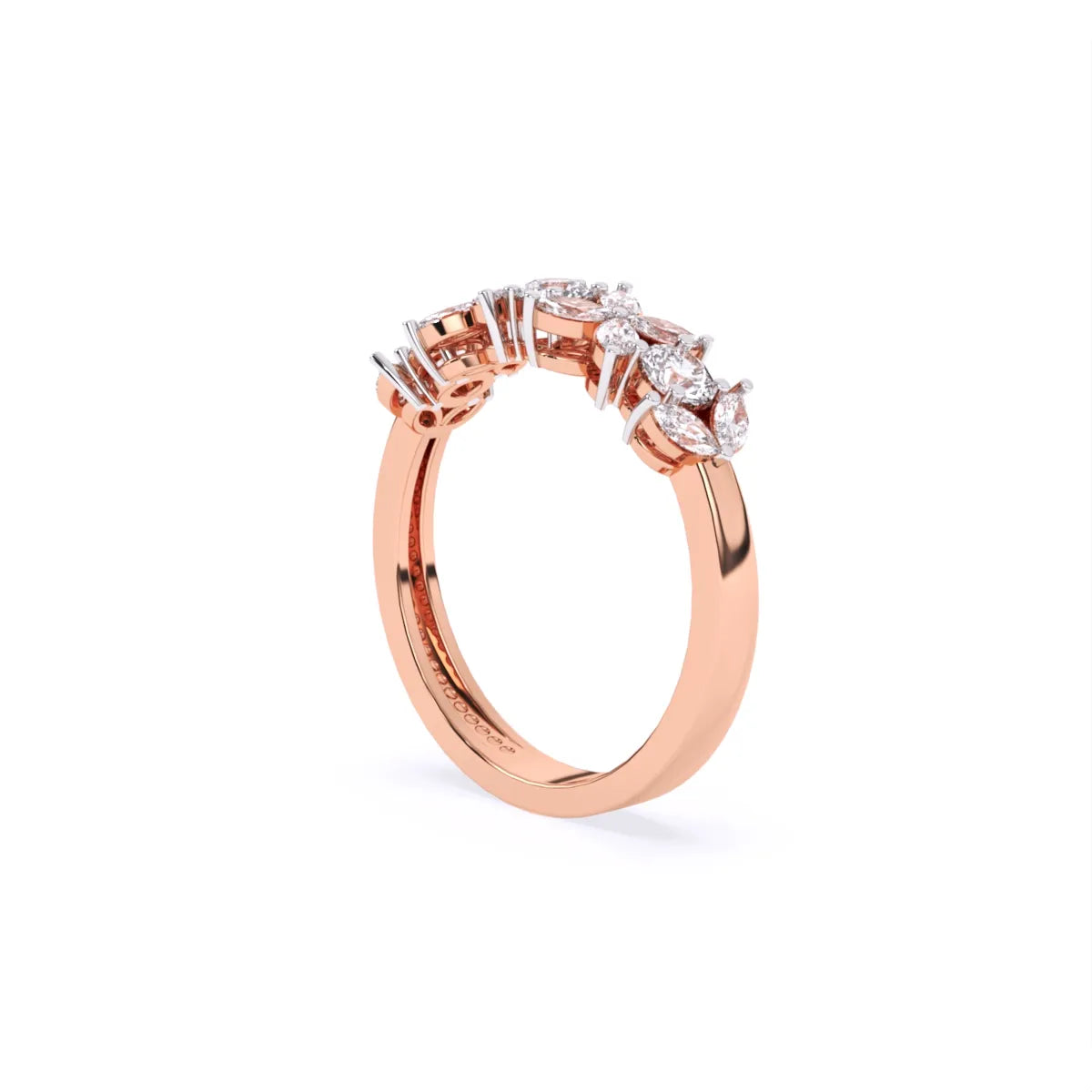 Marquise & Round Floral Lab Grown Diamond Ring