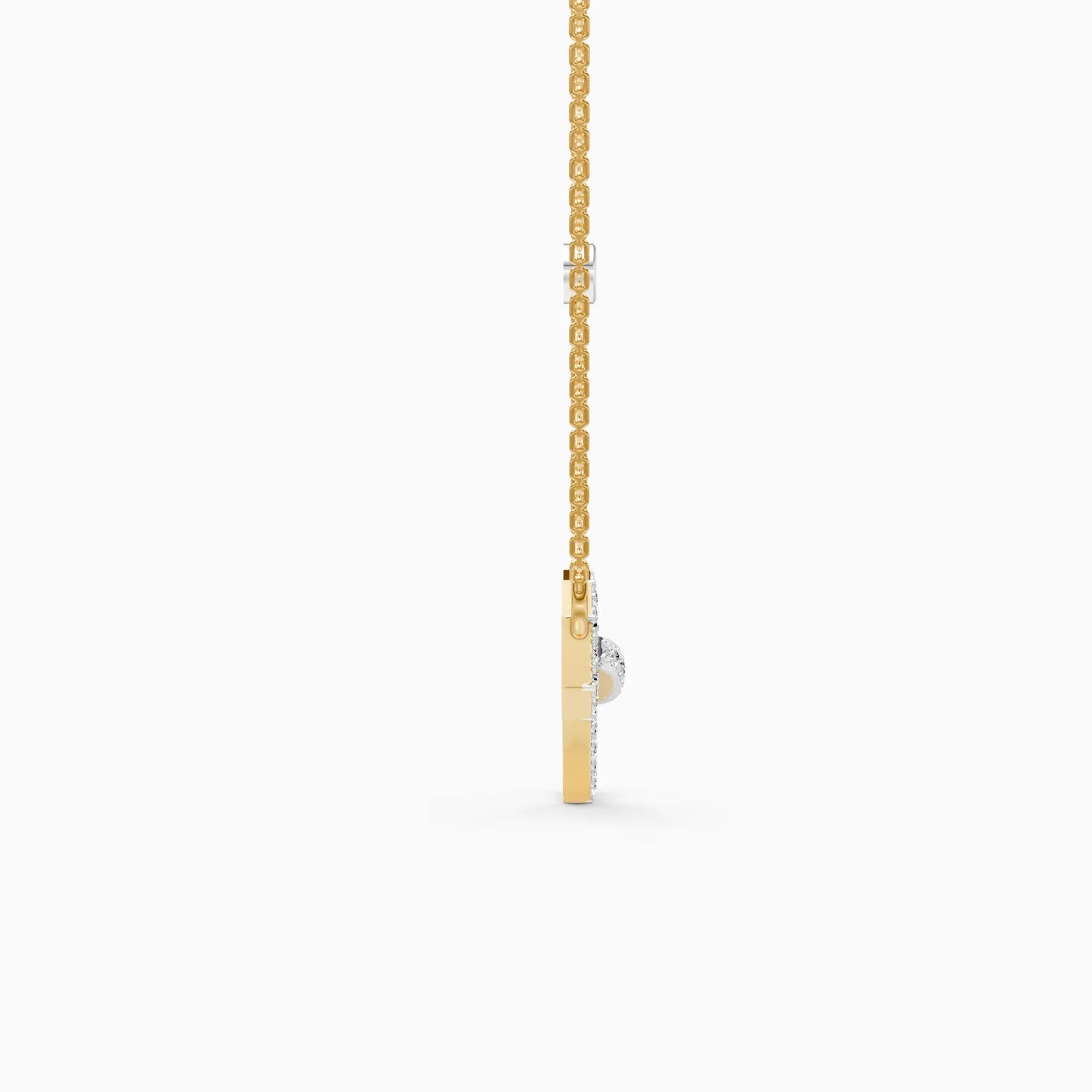 Modern Hexagon Lab Grown Diamond Pendant