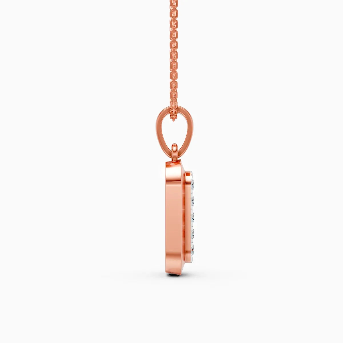 Pill-Shape Round Lab Diamond Pendant