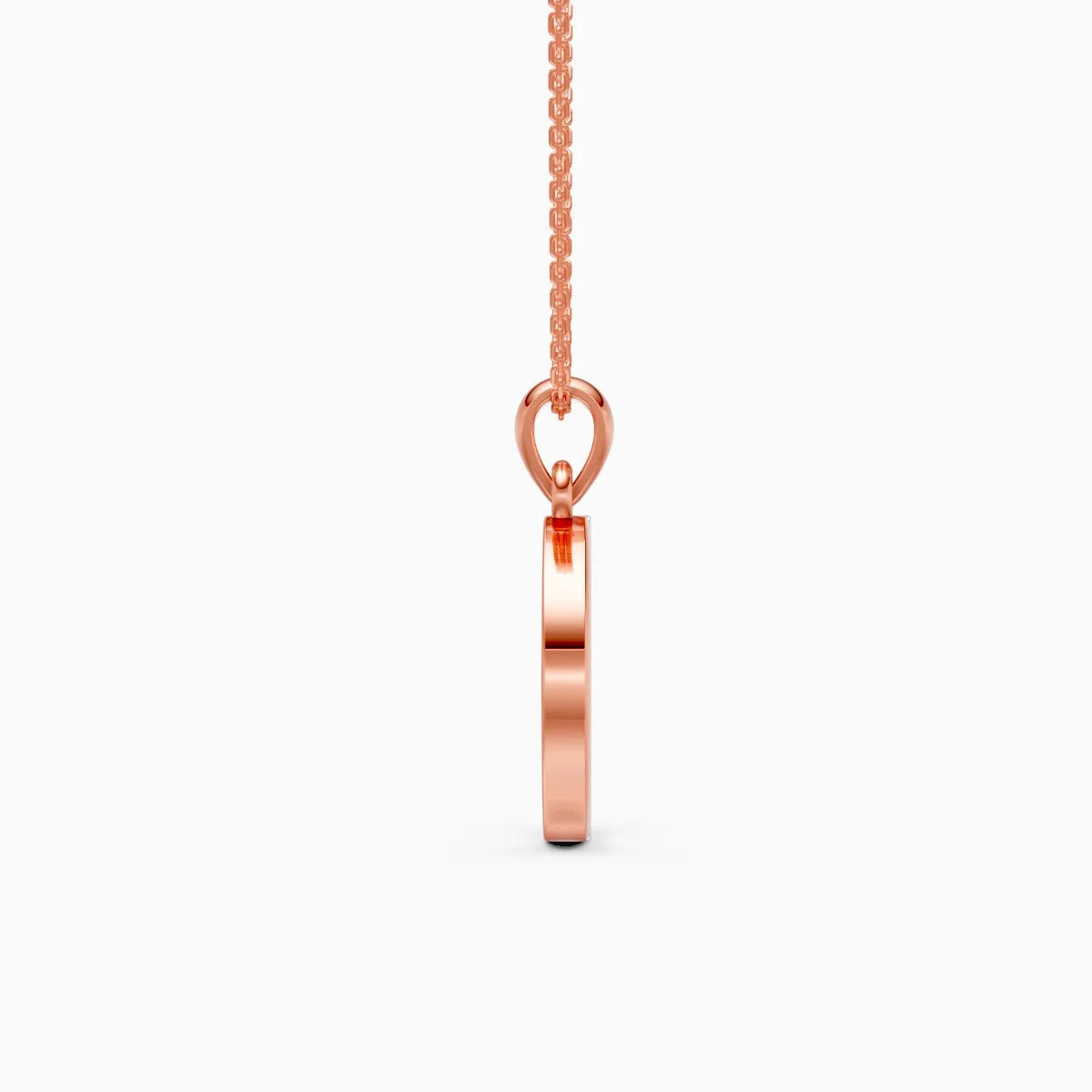 Half Halo Lab Diamond Circle Pendant