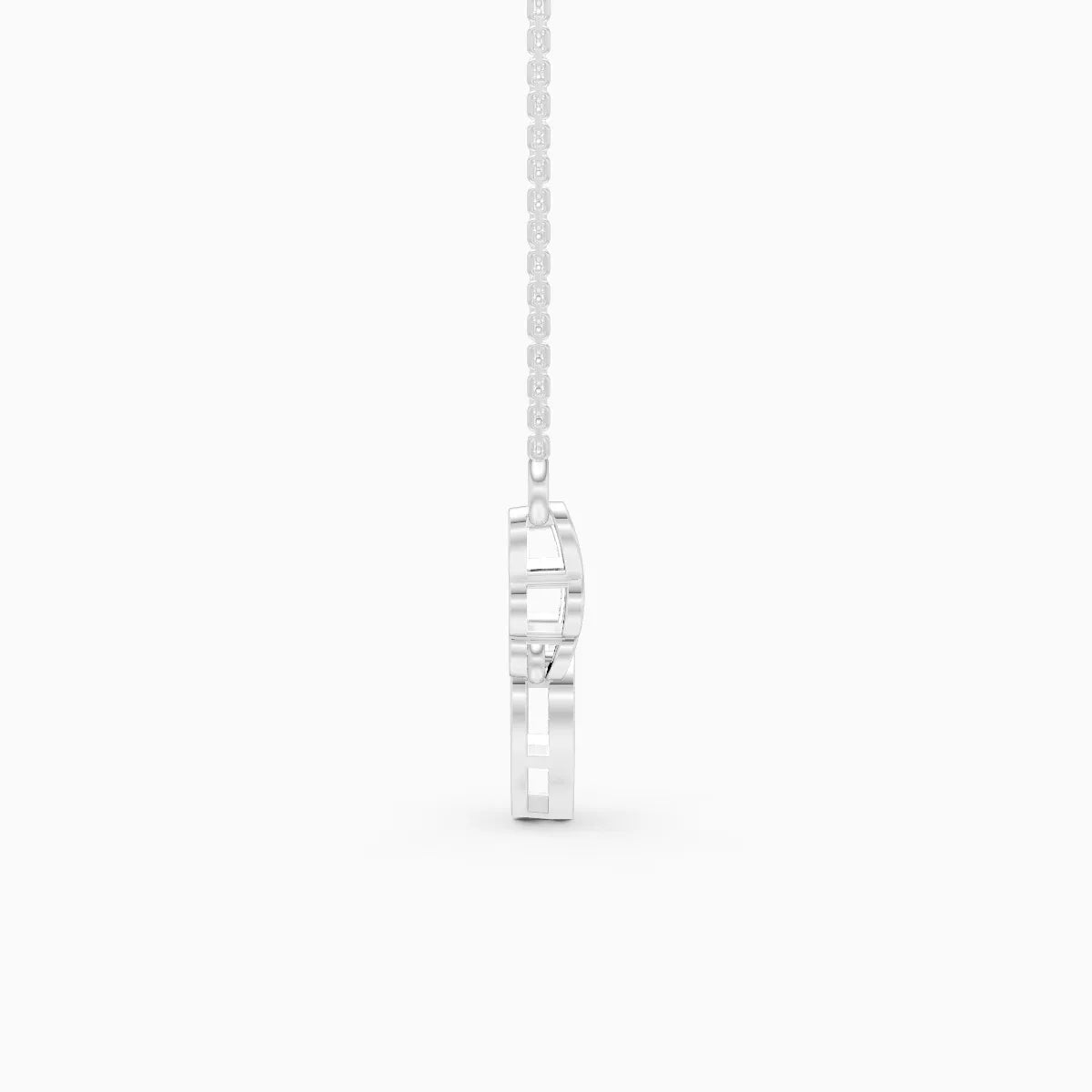Wings With Heart Diamond Pendant Necklace