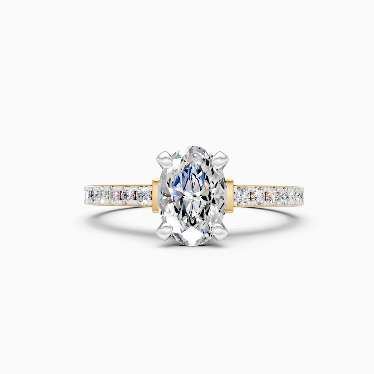 Delicate Oval Cut Lab Grown Diamond Ring