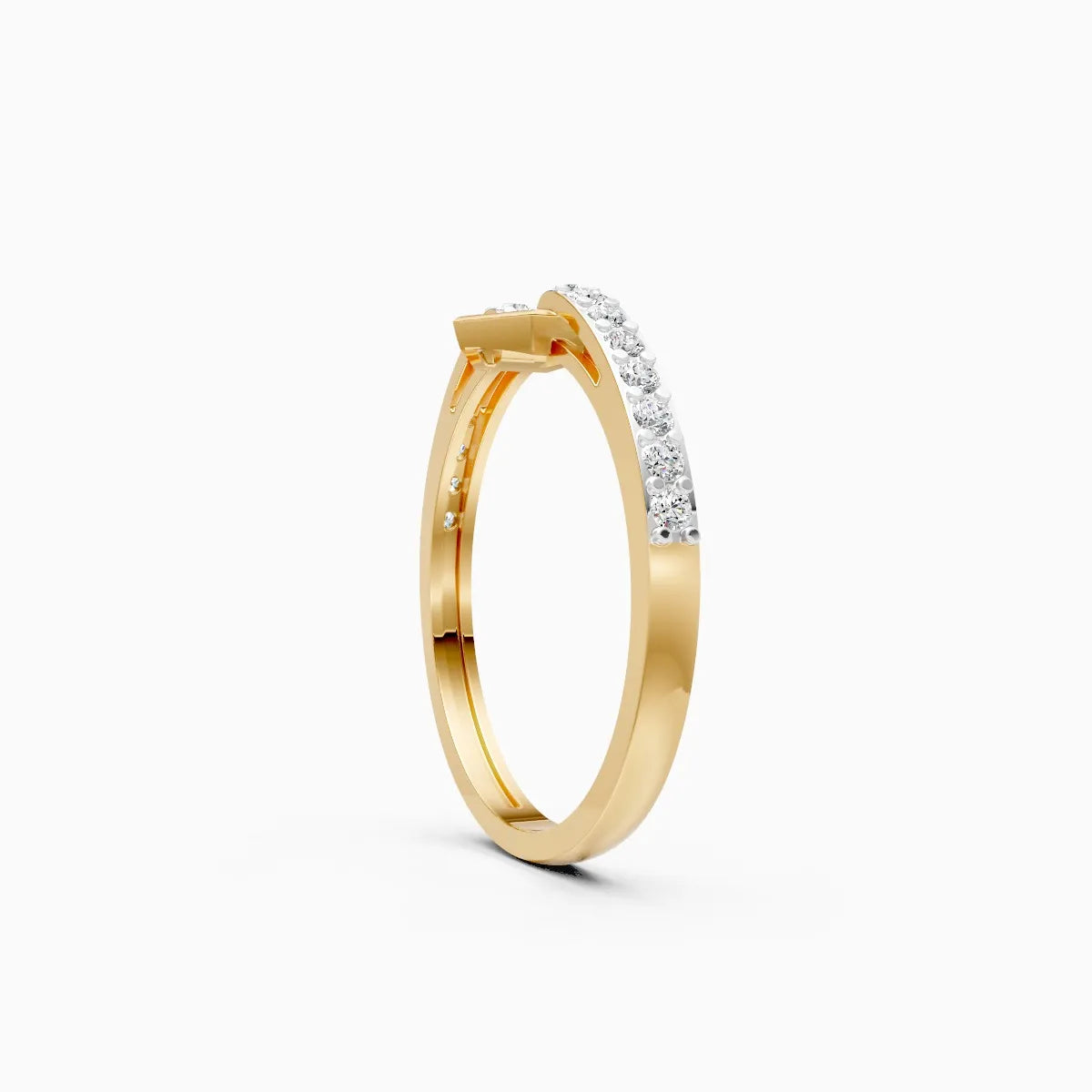 Modern Hex Link Ring